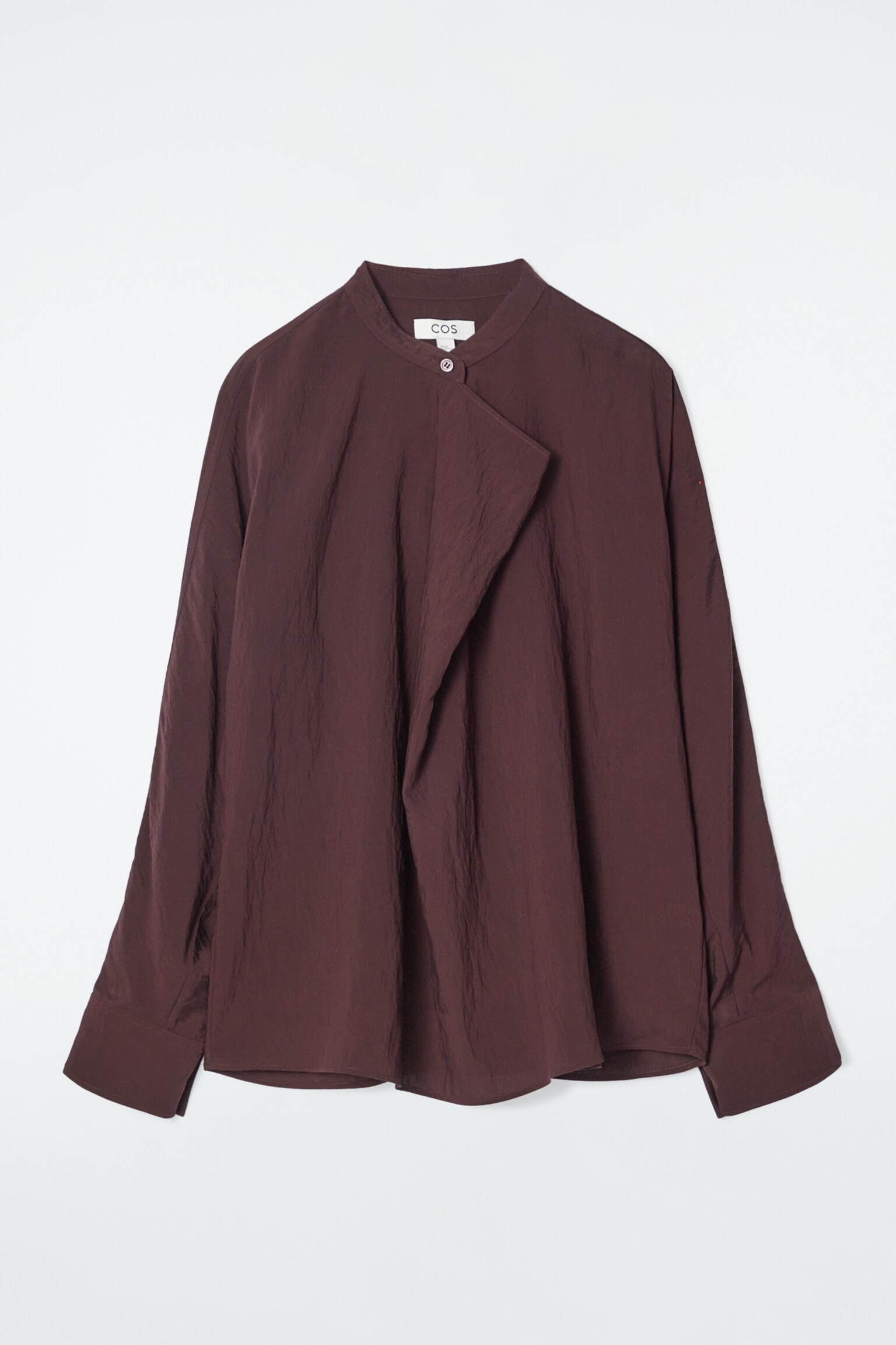 DRAPED BLOUSE - BURGUNDY/APRICOT