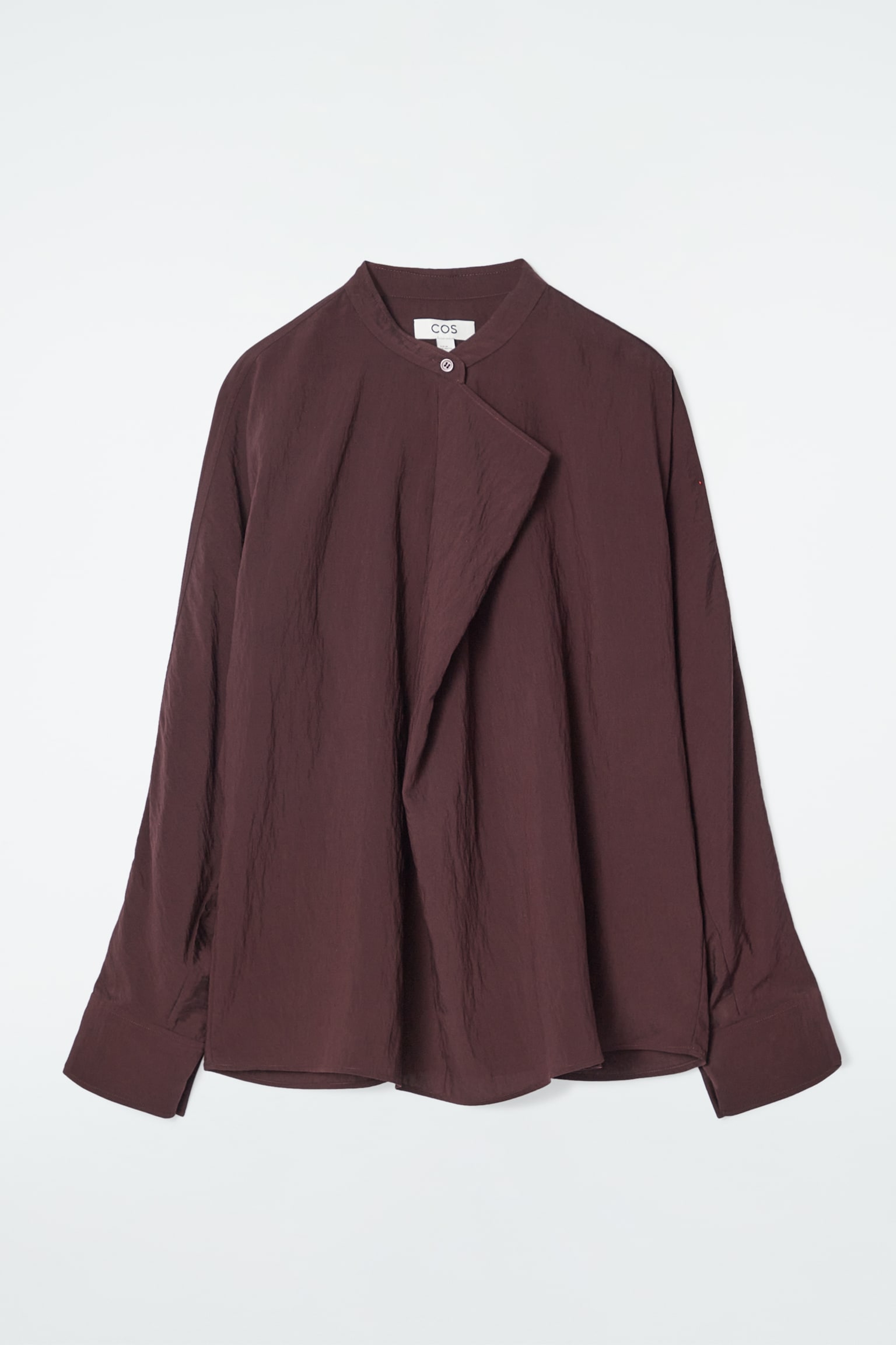 DRAPED BLOUSE - BURGUNDY/APRICOT
