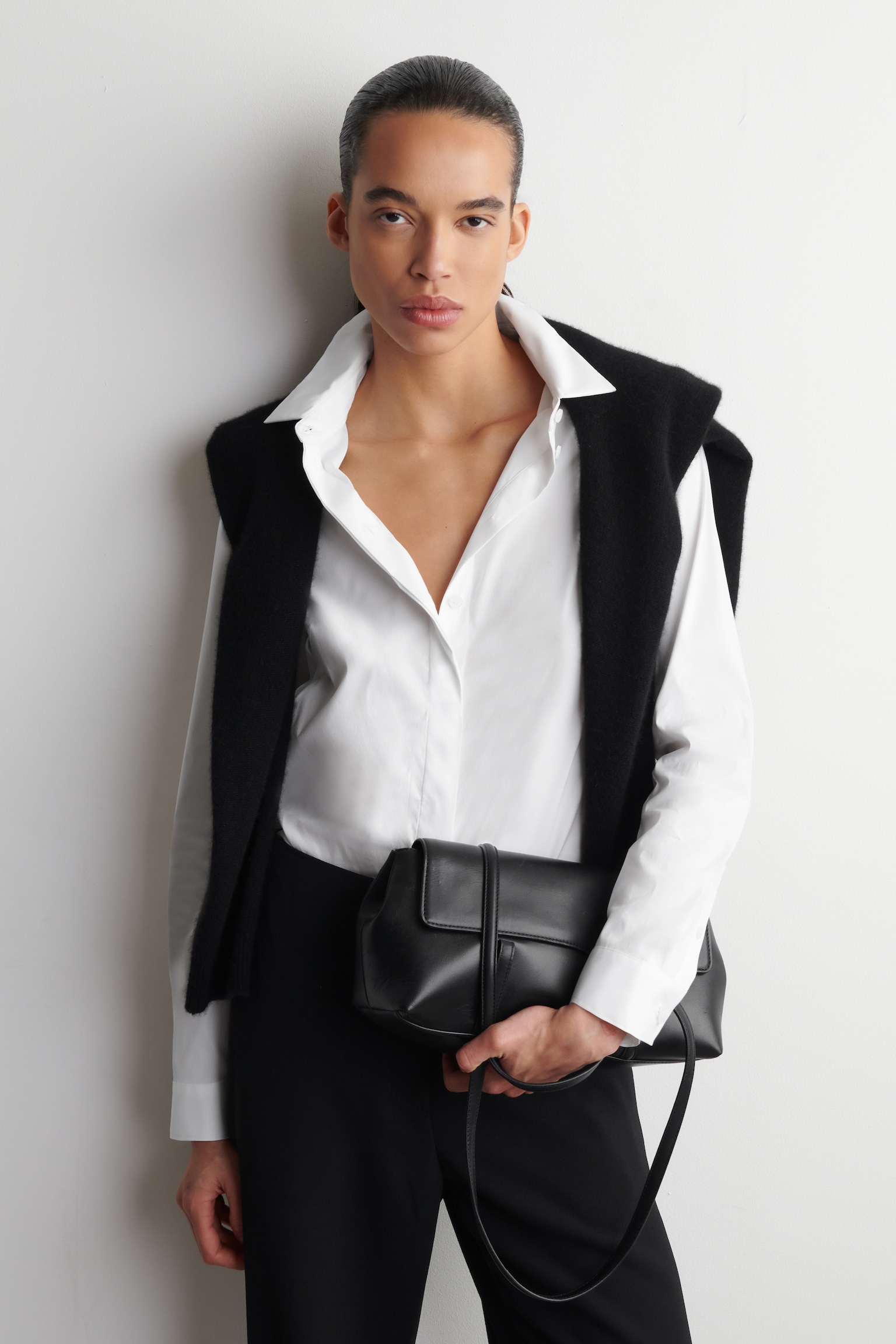 CHEMISE CLASSIQUE EN COTON - BLANC - 1