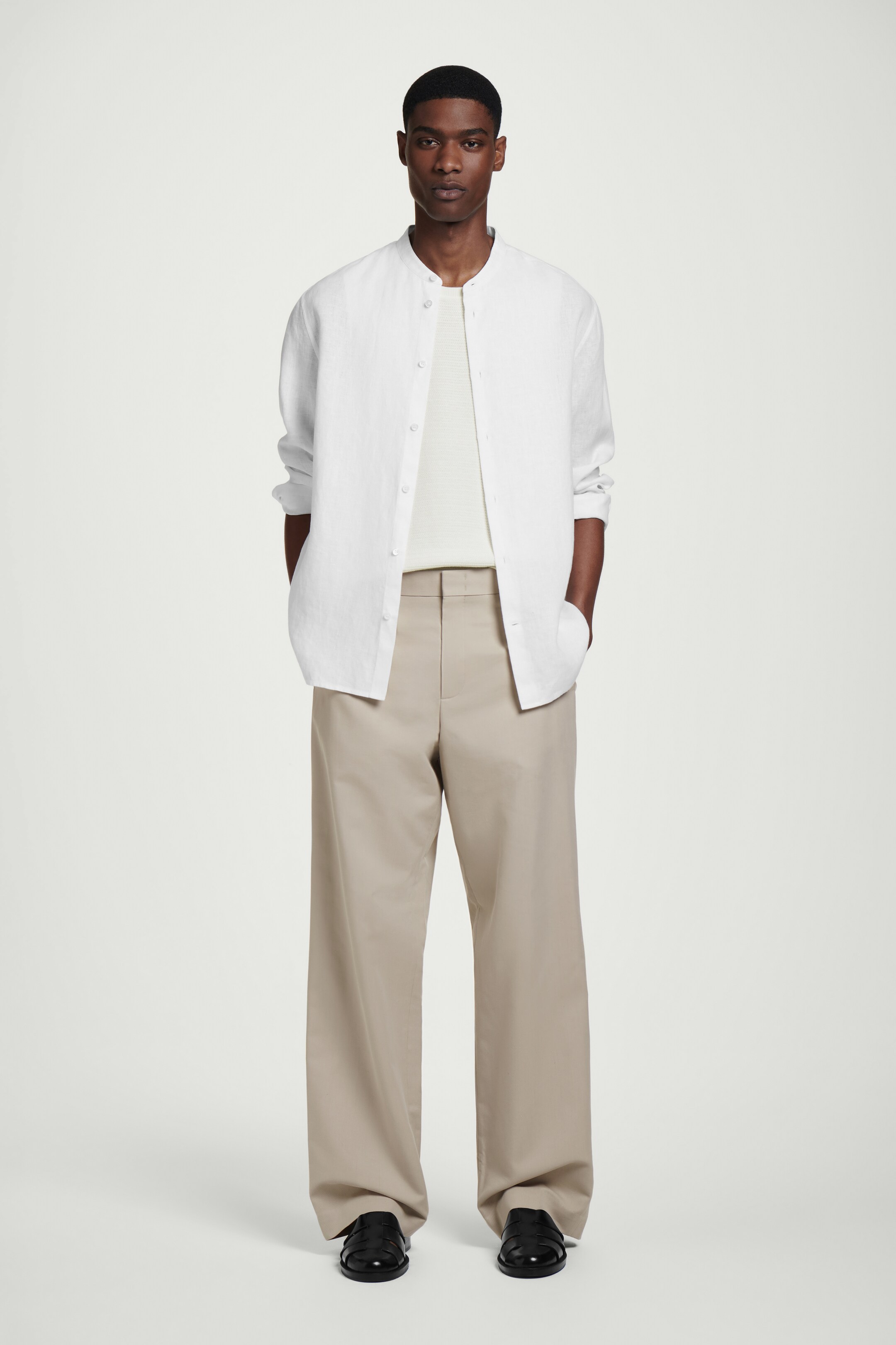 View larger image: TEXTURED KNITTED COTTON TANK TOP - OFF-WHITE - Men | H&M GB 4