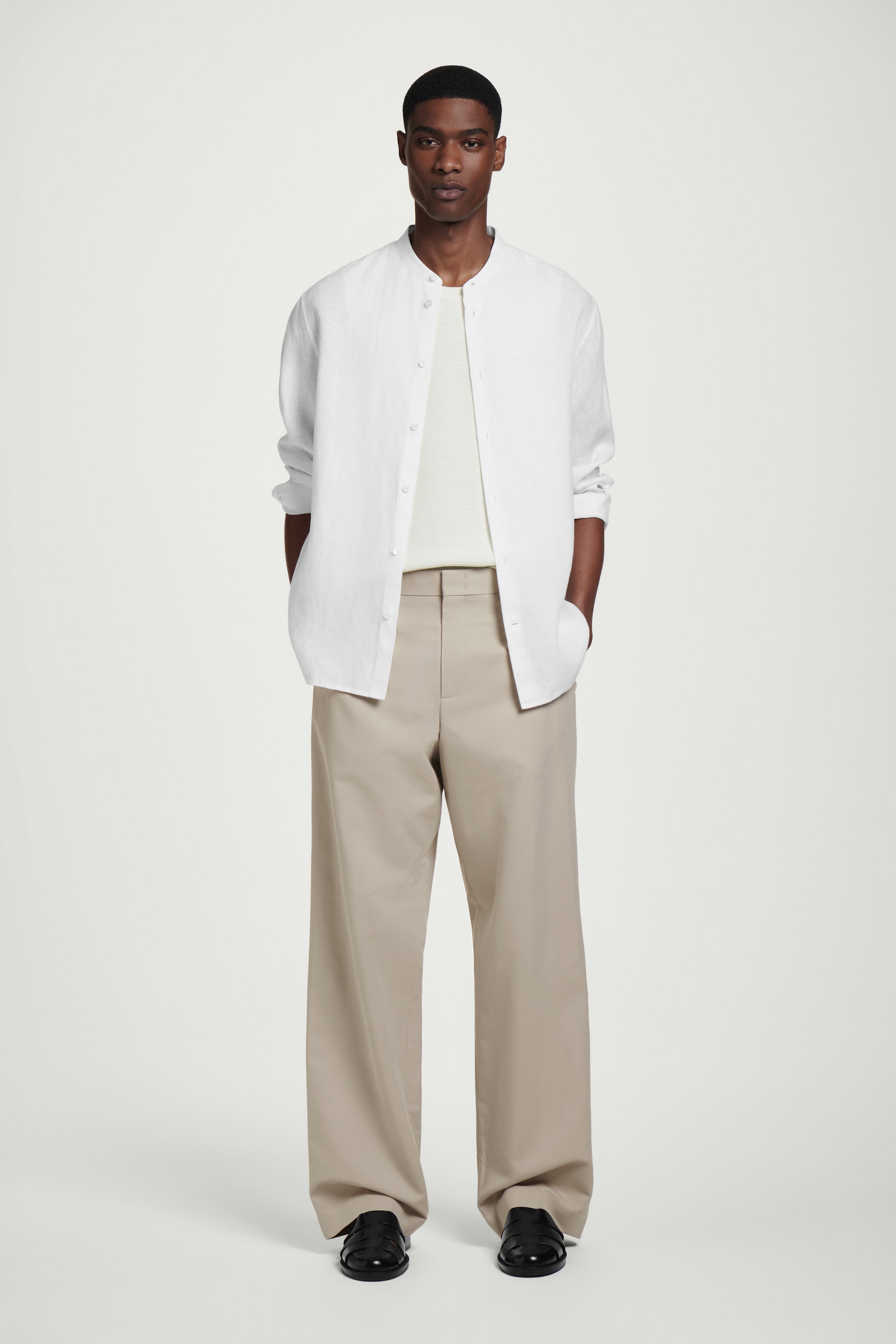View larger image: TEXTURED KNITTED COTTON TANK TOP - OFF-WHITE - Men | H&M GB 4