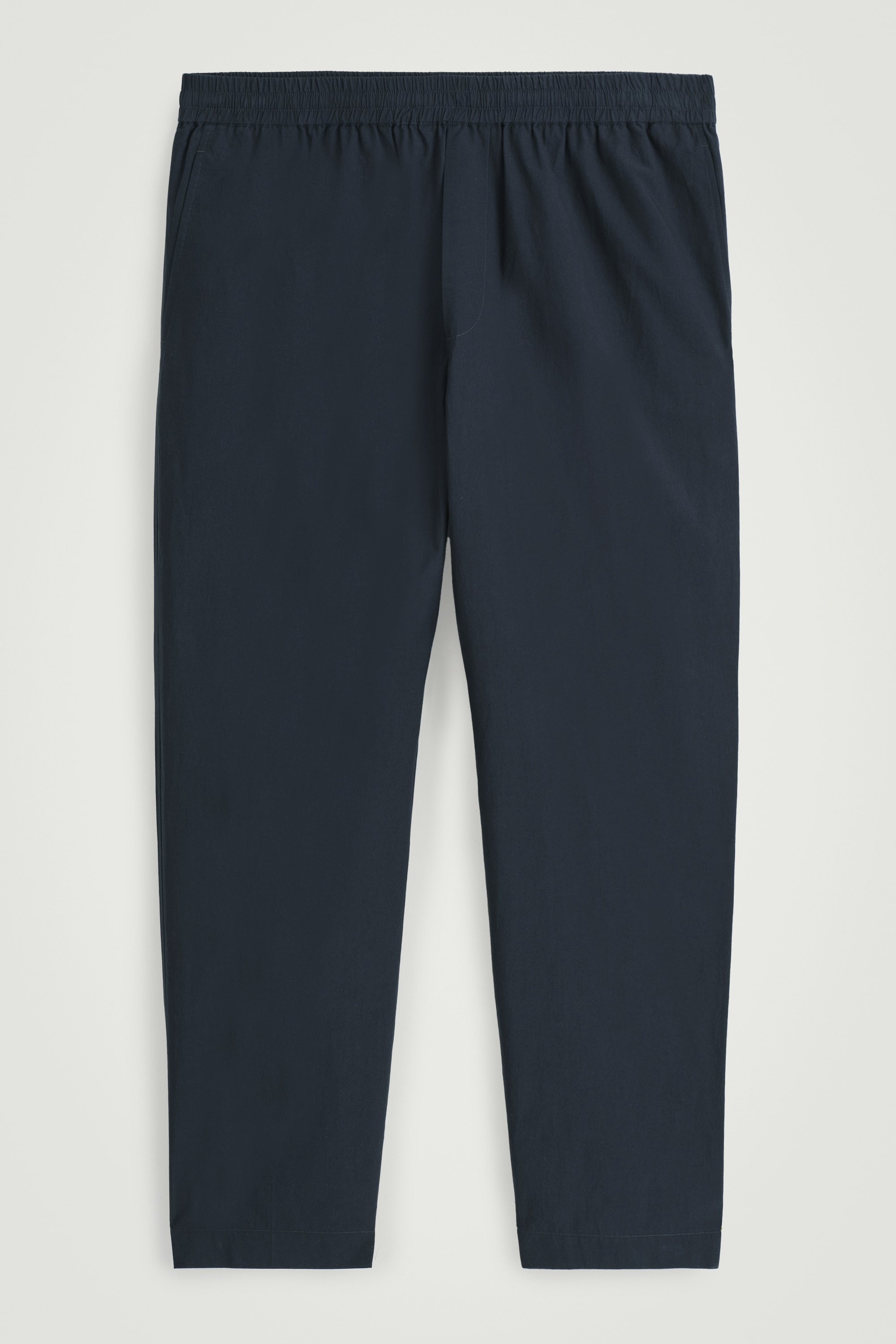 PANTALONI AFFUSOLATI ELASTICIZZATI IN COTONE - BLU NAVY/BEIGE/BLU