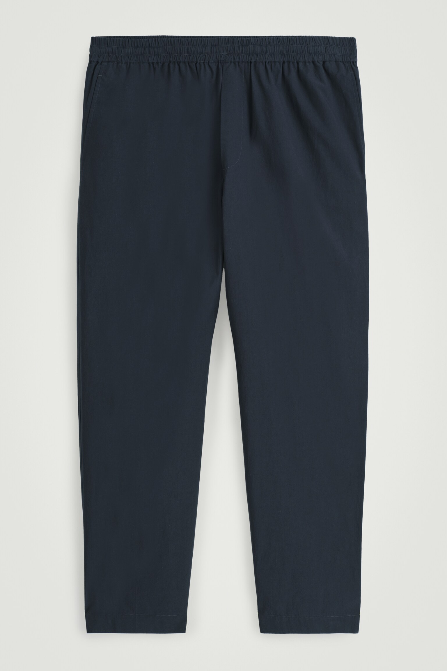 PANTALON TAILLE ÉLASTIQUÉ EN COTON - BLEU MARINE/BLEU/BEIGE - 2