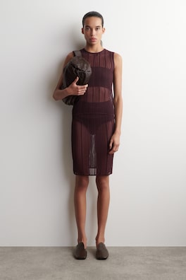 DRAPED LEATHER MULES — BITTER CHOCOLATE 1