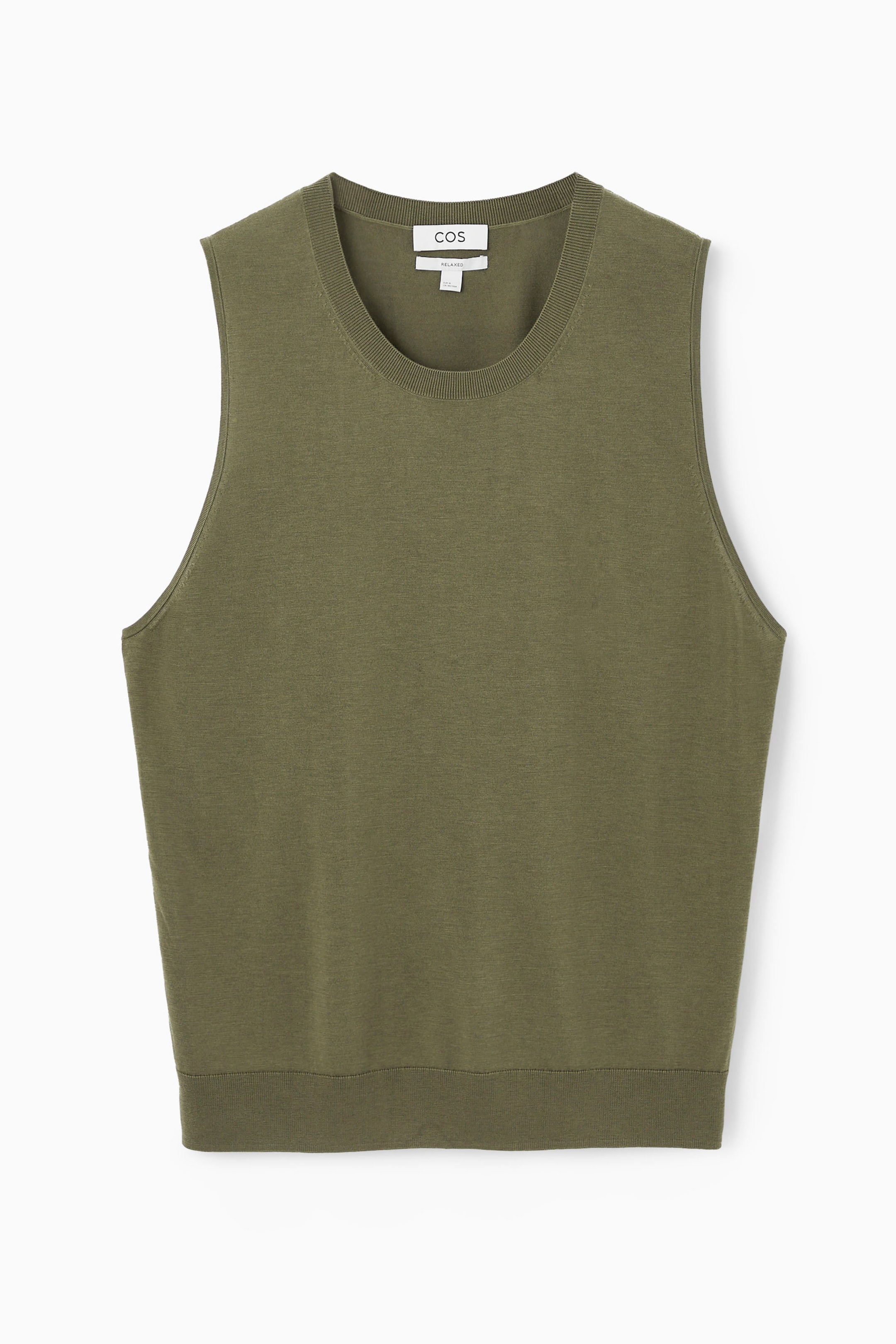 View larger image: RELAXED KNITTED SILK VEST - KHAKI - Men | H&M GB 1