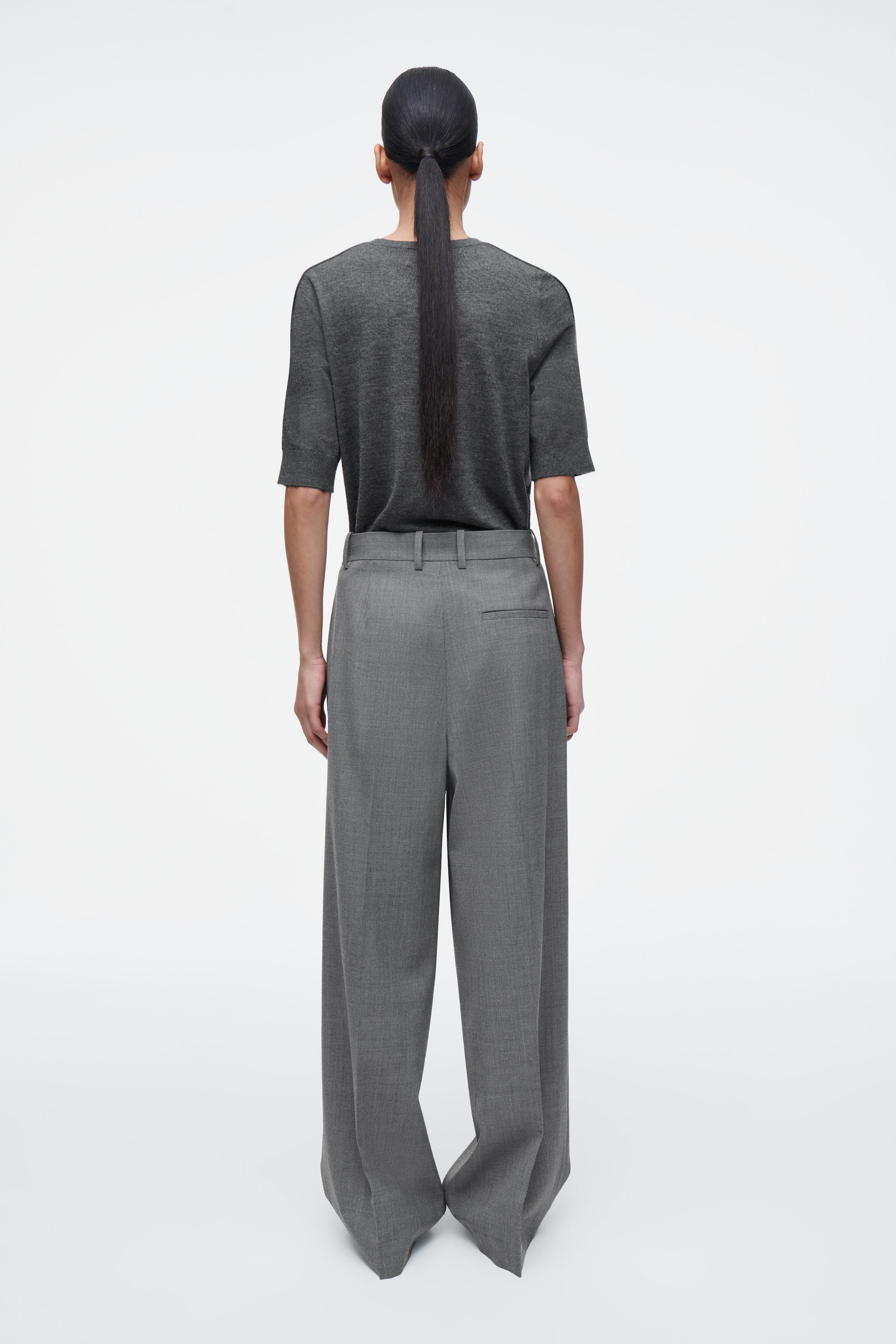SZEROKIE SPODNIE Z DIAGONALU – RELAXED FIT