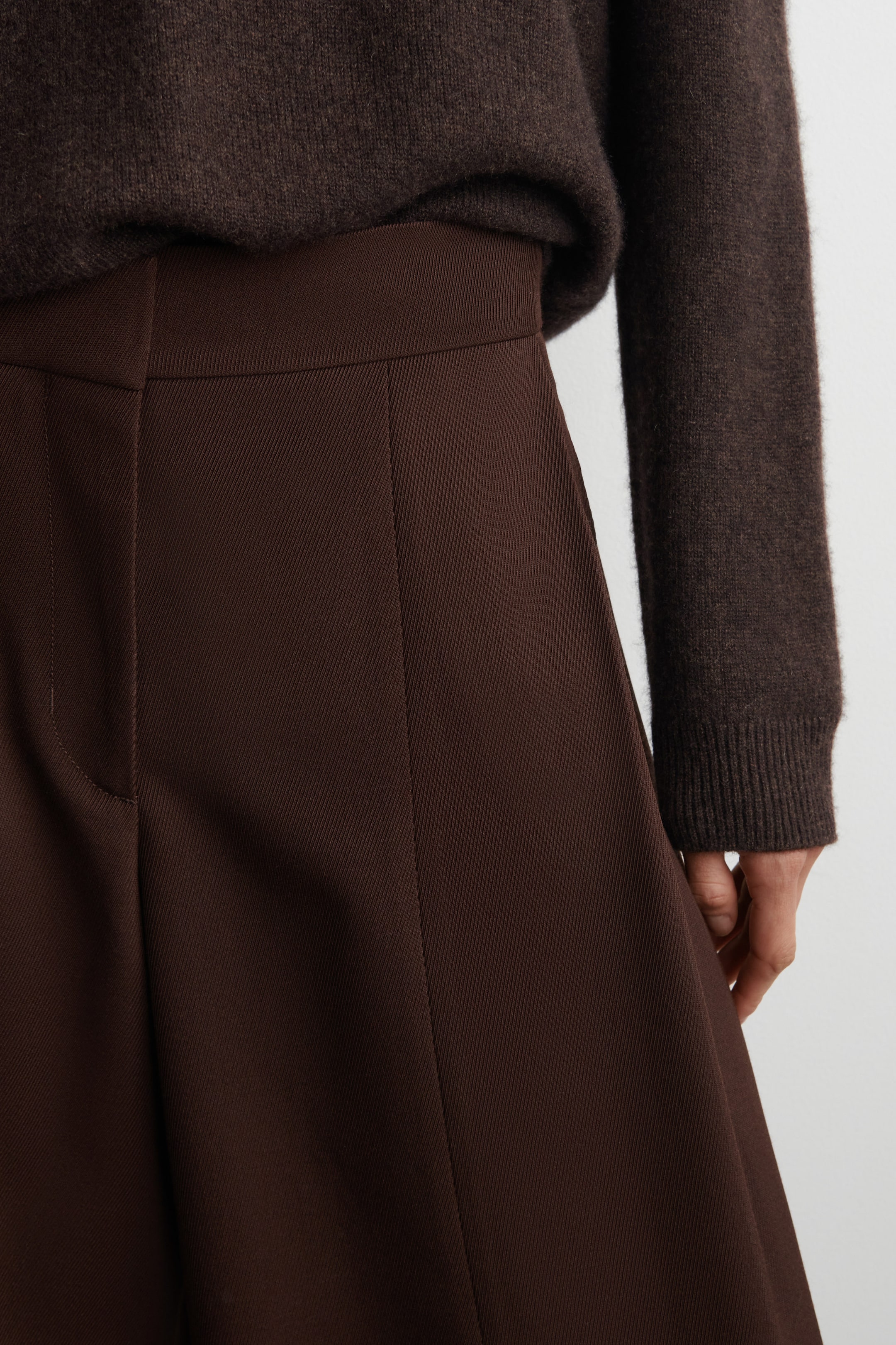 RELAXED WOOL-BLEND WIDE-LEG PANTS