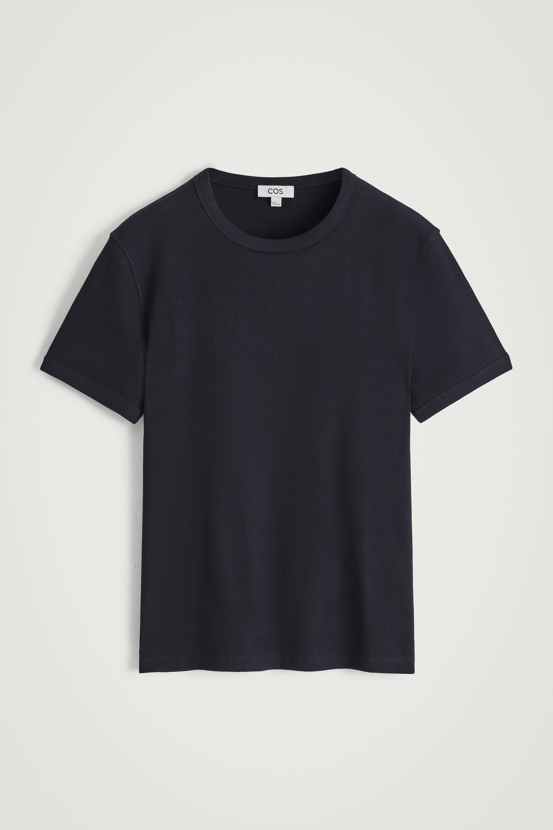 View larger image: SLIM RIBBED COTTON T-SHIRT - NAVY - Men | H&M GB 6