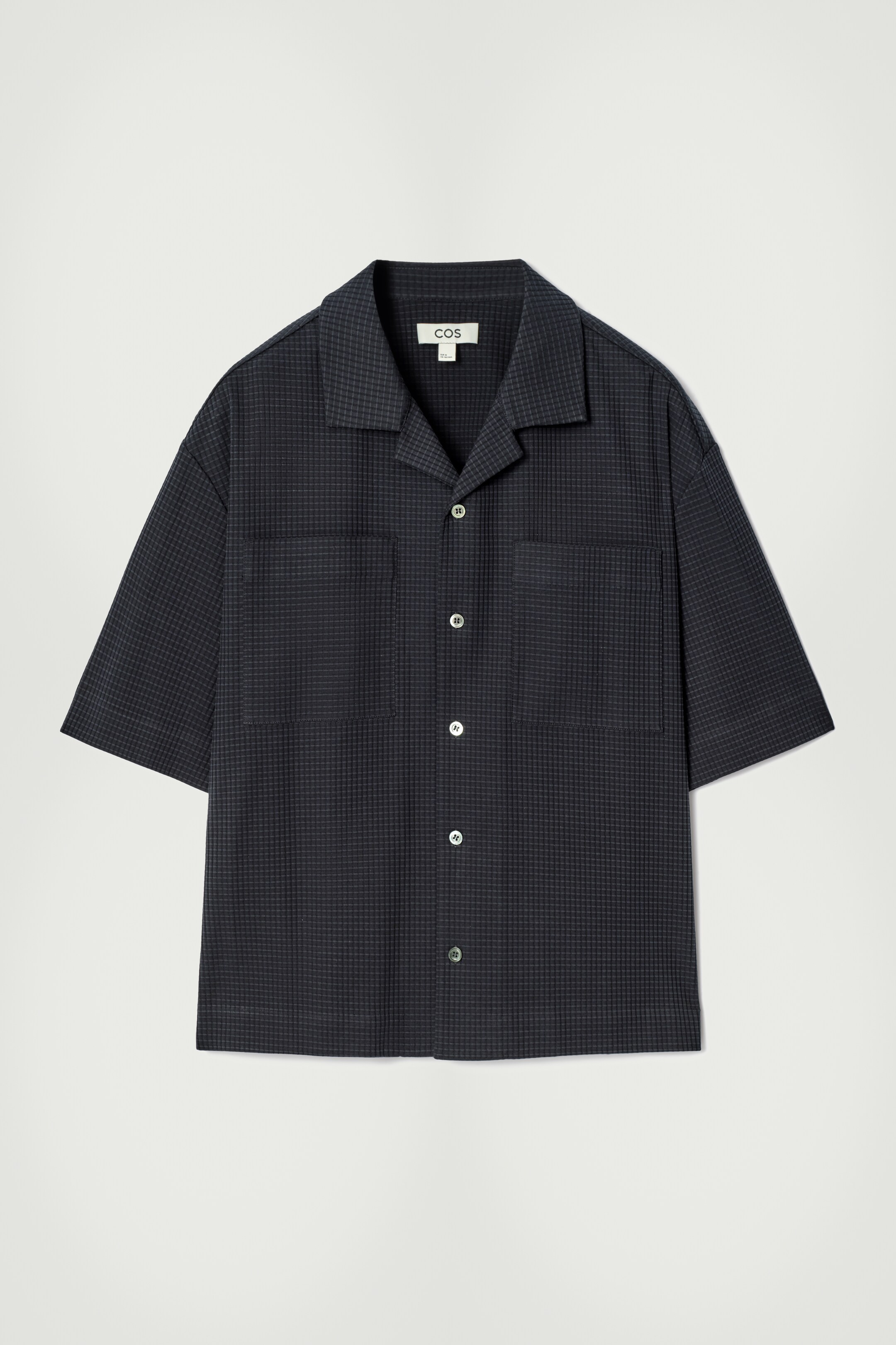 Agrandir l'image: CHEMISE RESORT DÉCONTRACTÉE EN COTON TEXTURÉ - BLEU MARINE - HOMME | H&M FR 7