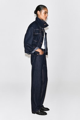 CHORD STRAIGHT-LEG JEANS — INDIGO 3