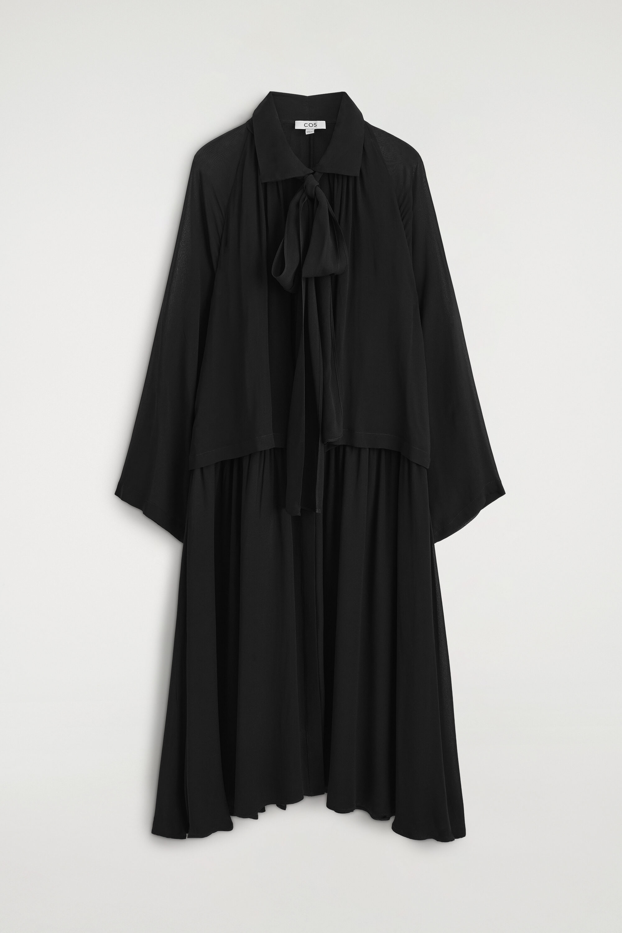 FLUID SCARF-DETAIL MIDI DRESS thumbnail 6