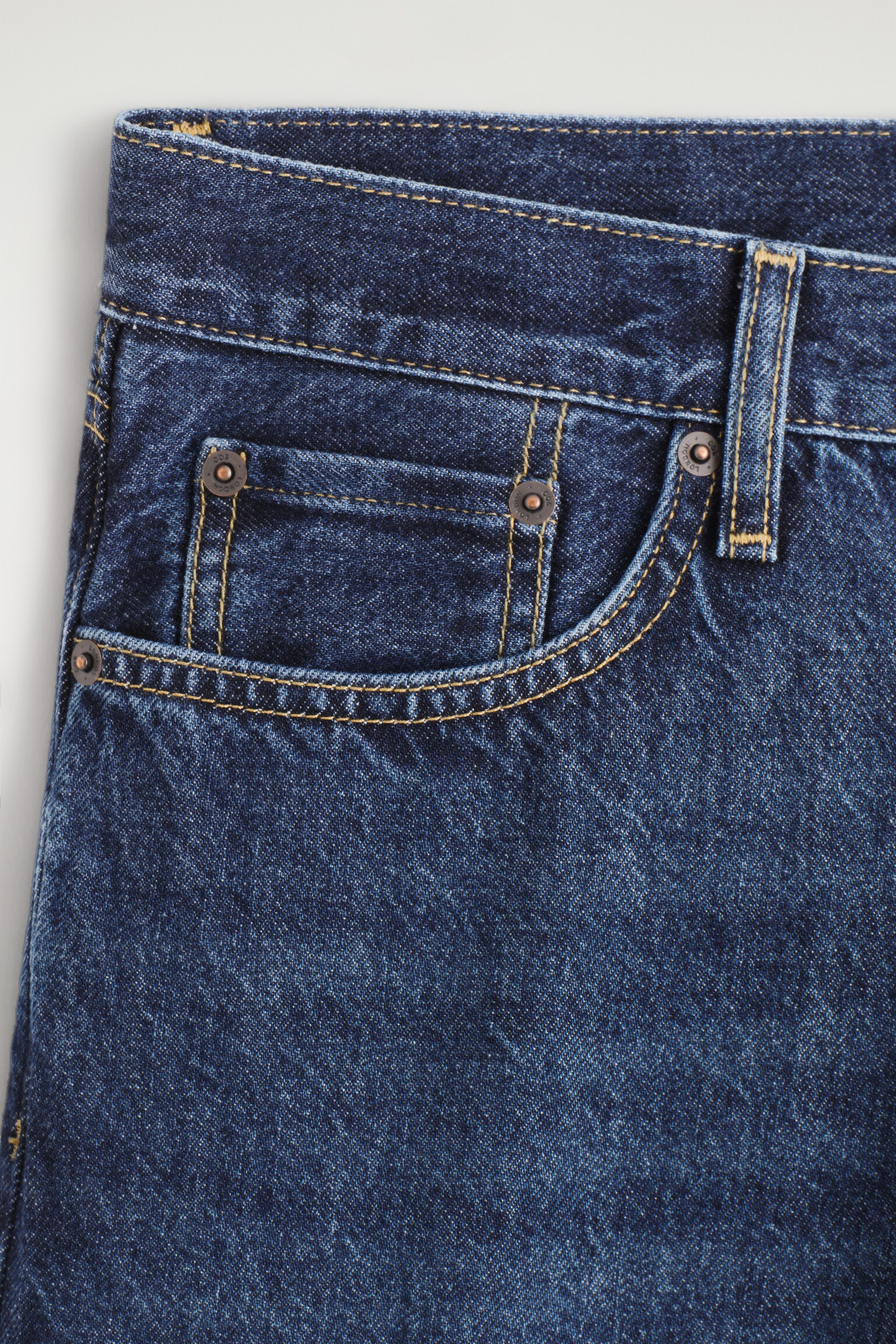 SIGNATURE JEANS MIT GERADEM BEIN - Dunkelblau/SCHWARZE WASCHUNG - 7