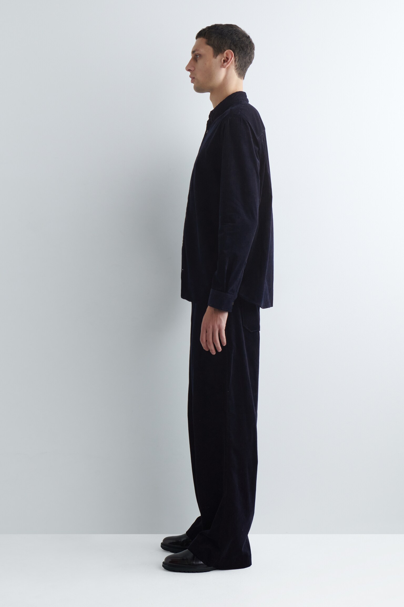 LOCKERES CORDHEMD - NAVYBLAU - 7