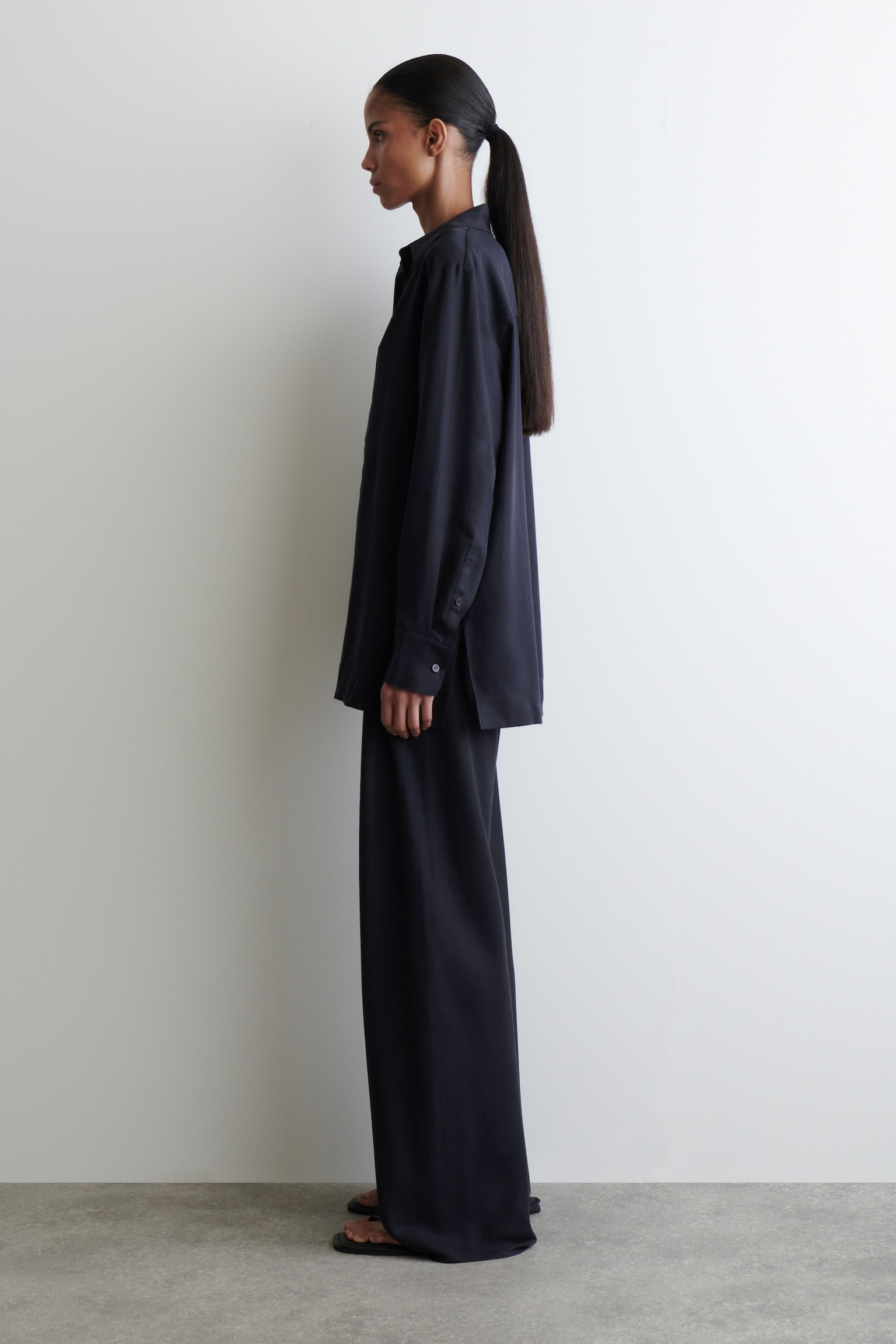 OPEN-COLLAR SHIRT - AZUL MARINO - 4