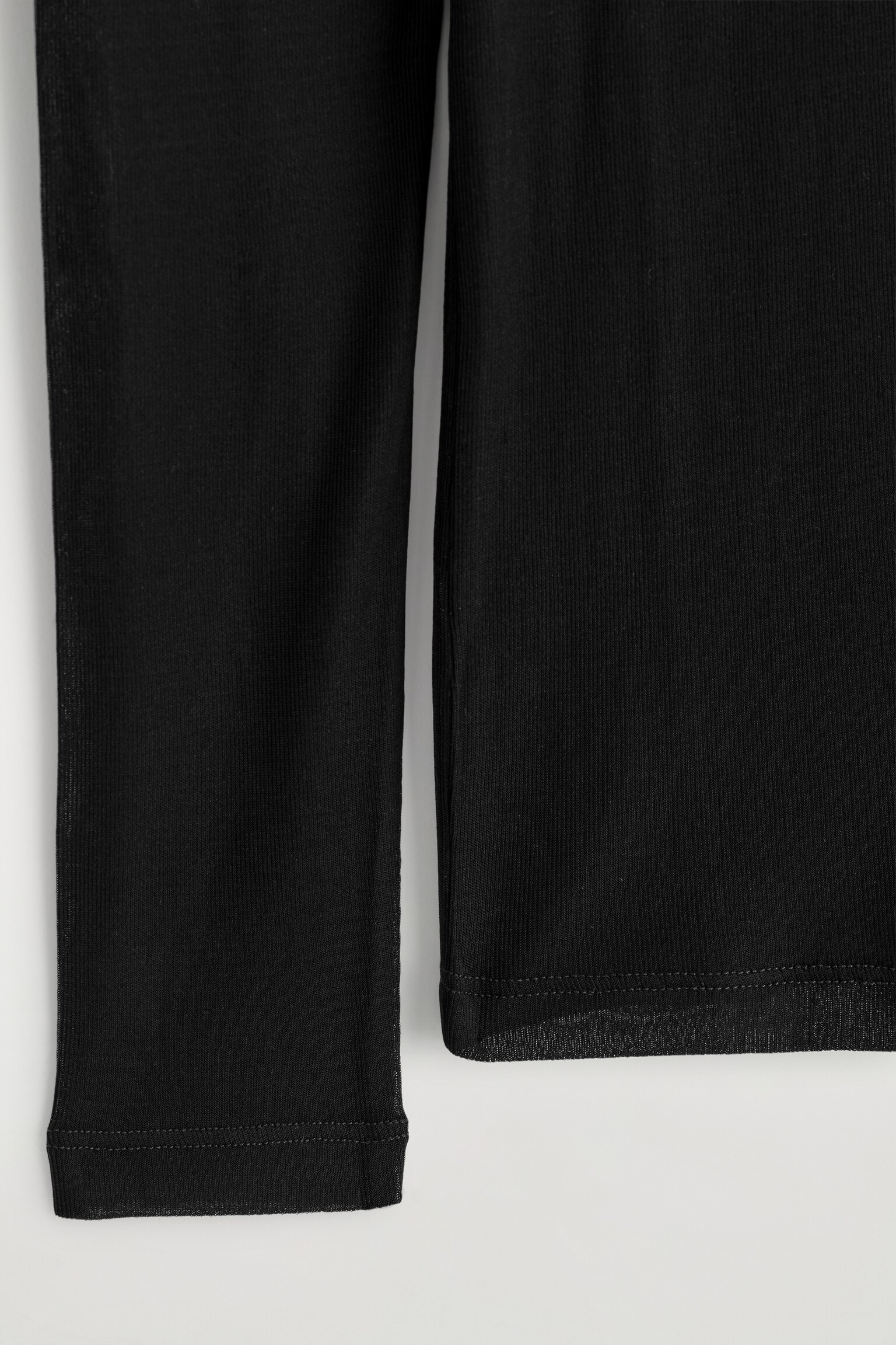 SILK LONG-SLEEVED TOP - BLACK/CREAM - 3