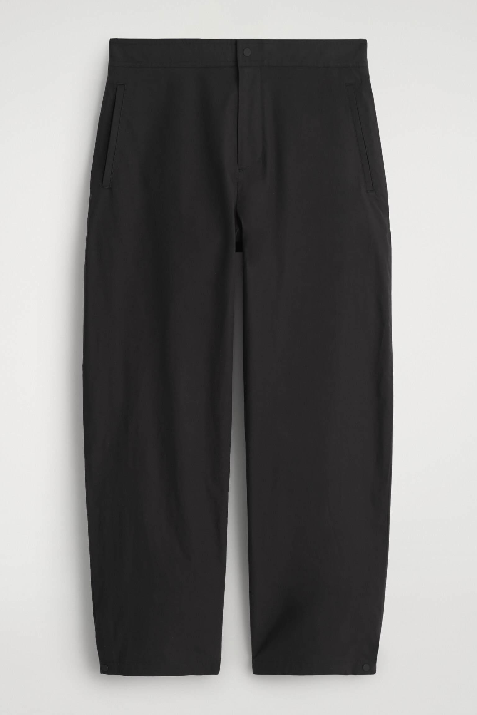 BAUMWOLLHOSE MIT BARREL-BEIN - SCHWARZ - 2