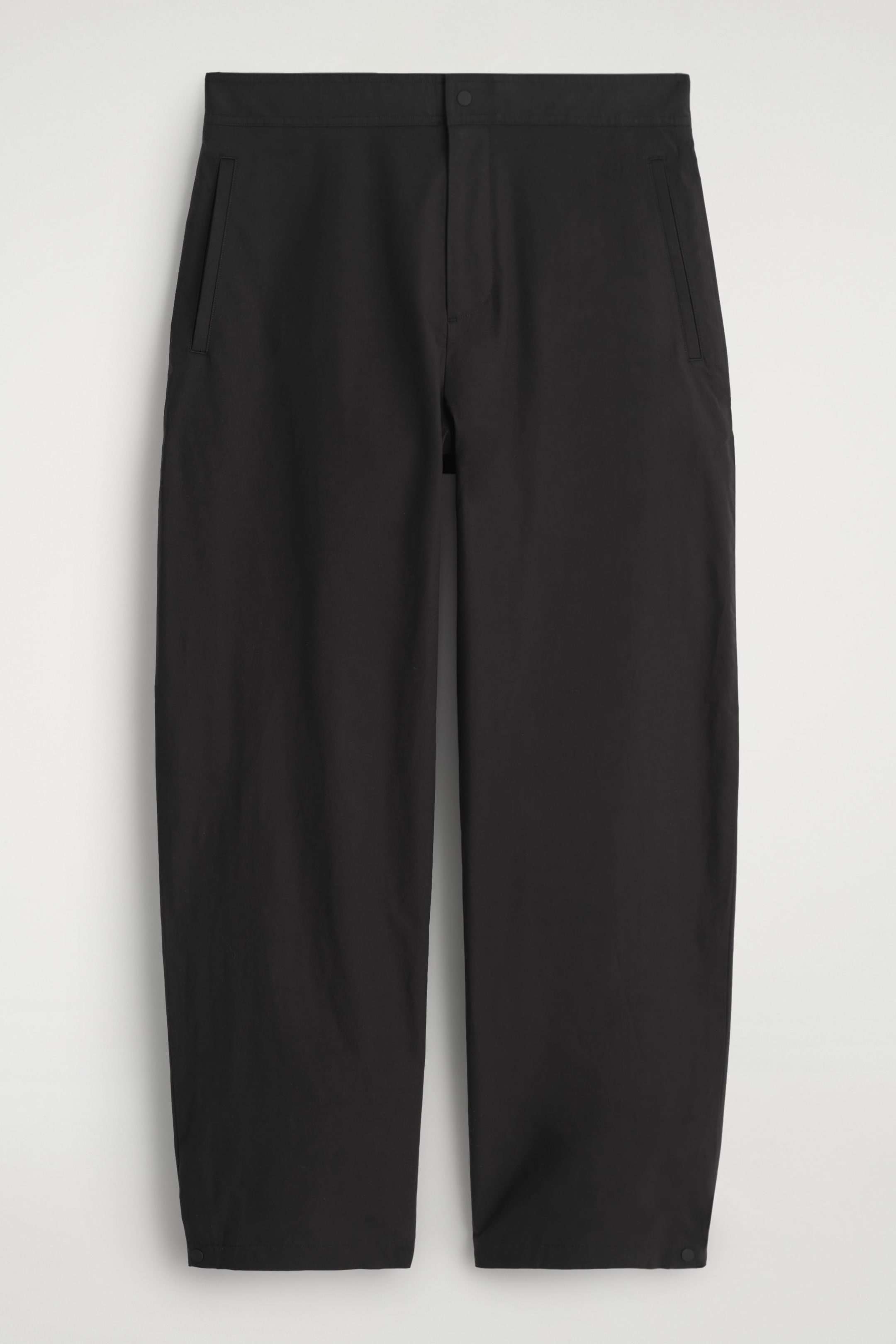 COTTON BARREL-LEG PANTS
