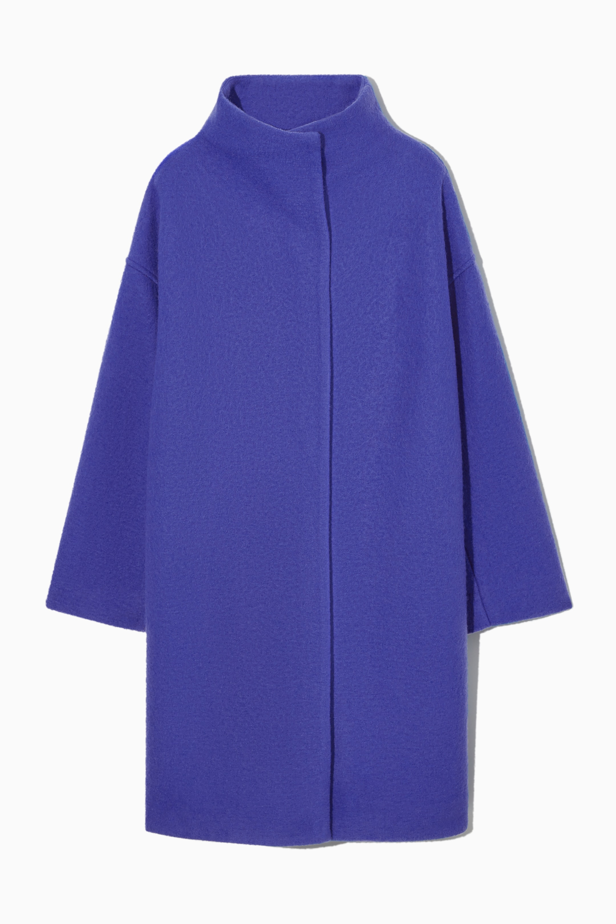 Grotere afbeelding bekijken: FUNNEL-NECK WOOL COAT - BRIGHT BLUE - DAMES | H&M NL 1