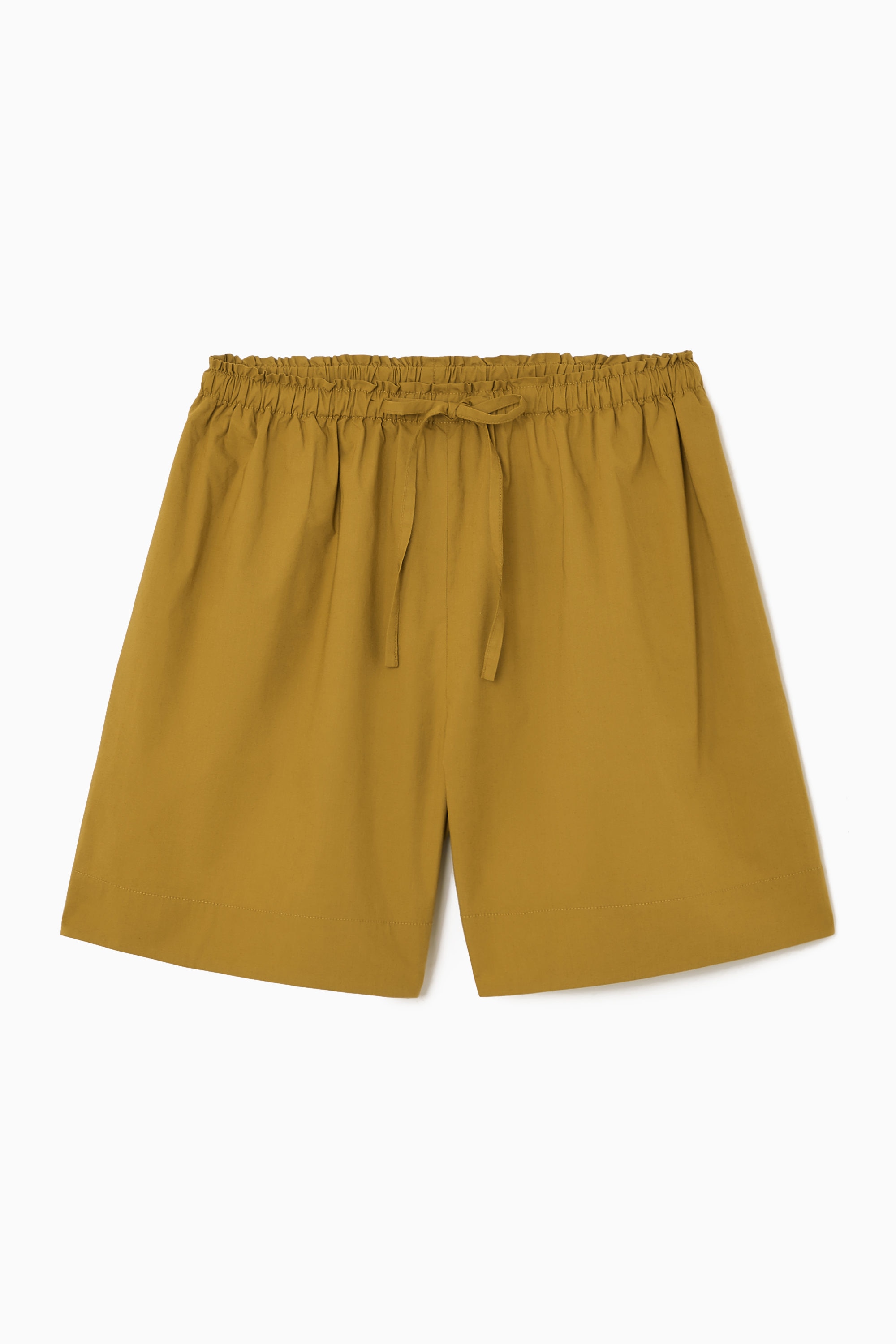 GATHERED DRAWSTRING SHORTS - BROWN | COS