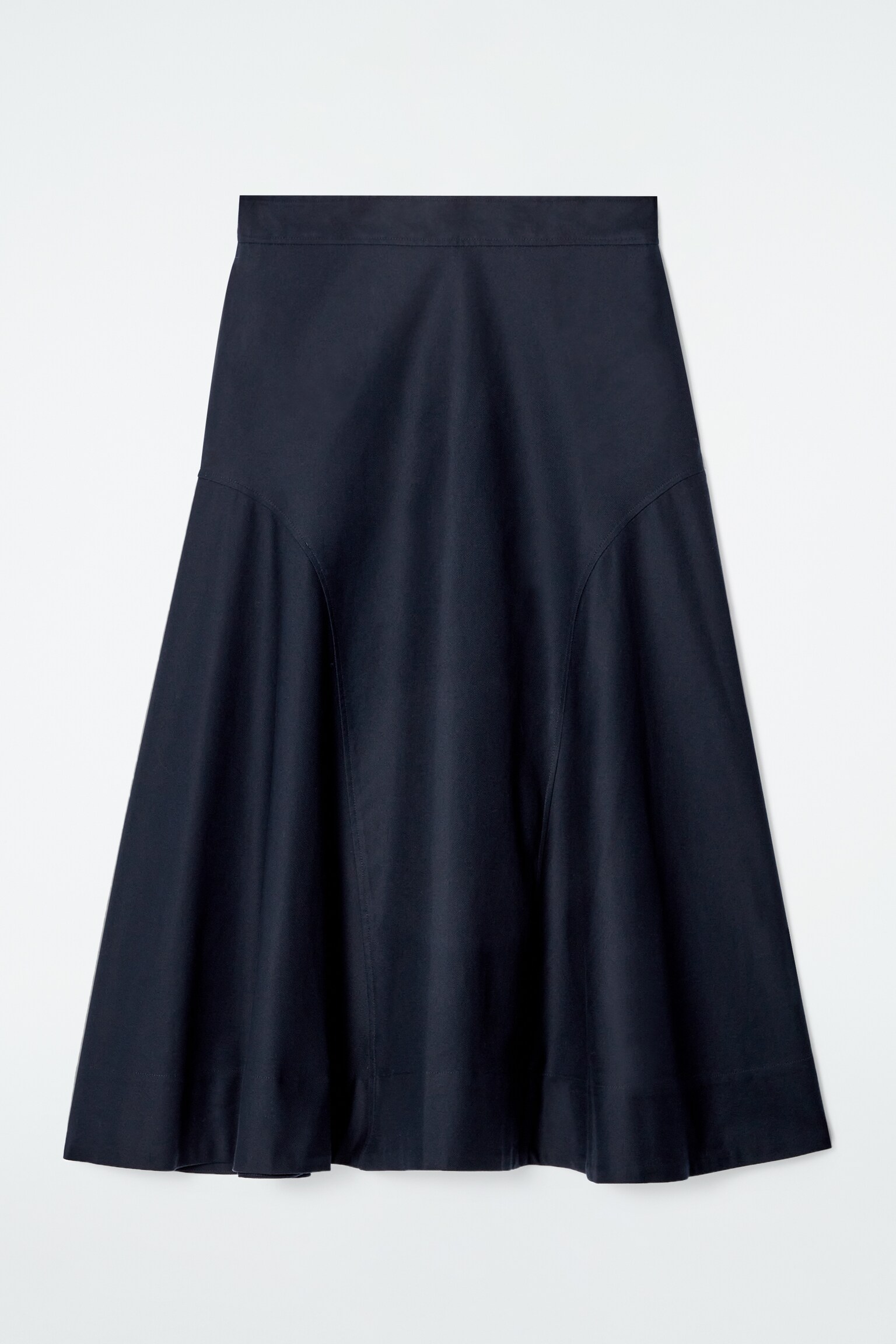FALDA MIDI REDONDEADA - AZUL MARINO - 2