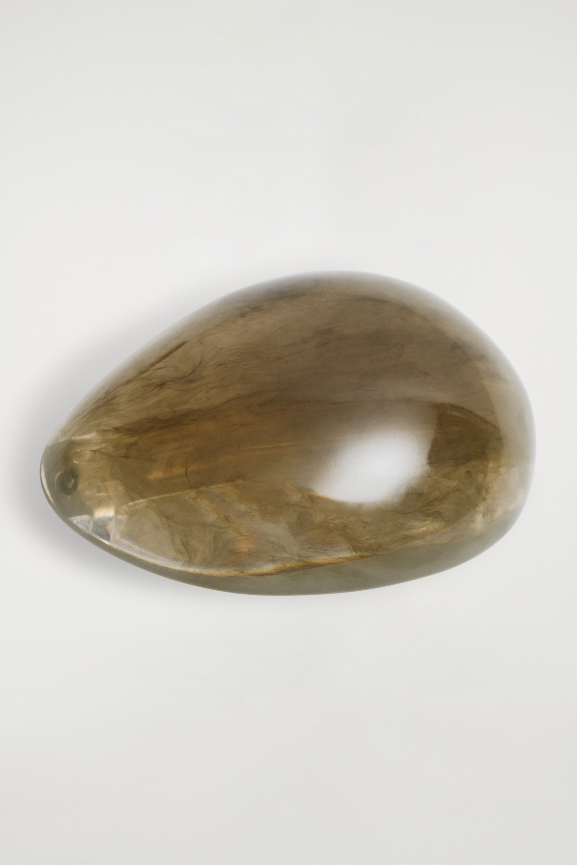 CHUNKY CURVED HAIR BARETTE - GREY