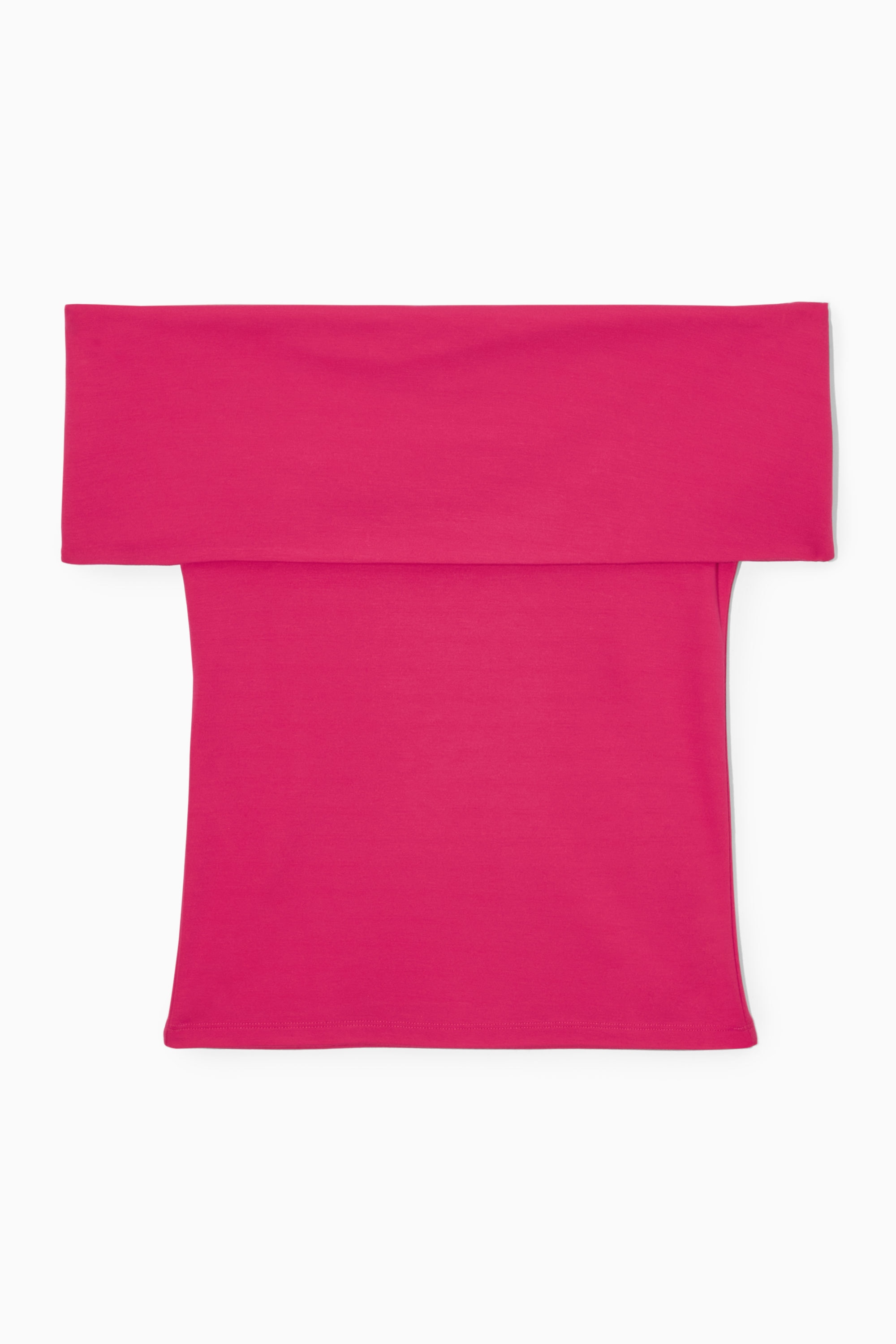 OFF-THE-SHOULDER JERSEY TOP - DEEP PINK | COS