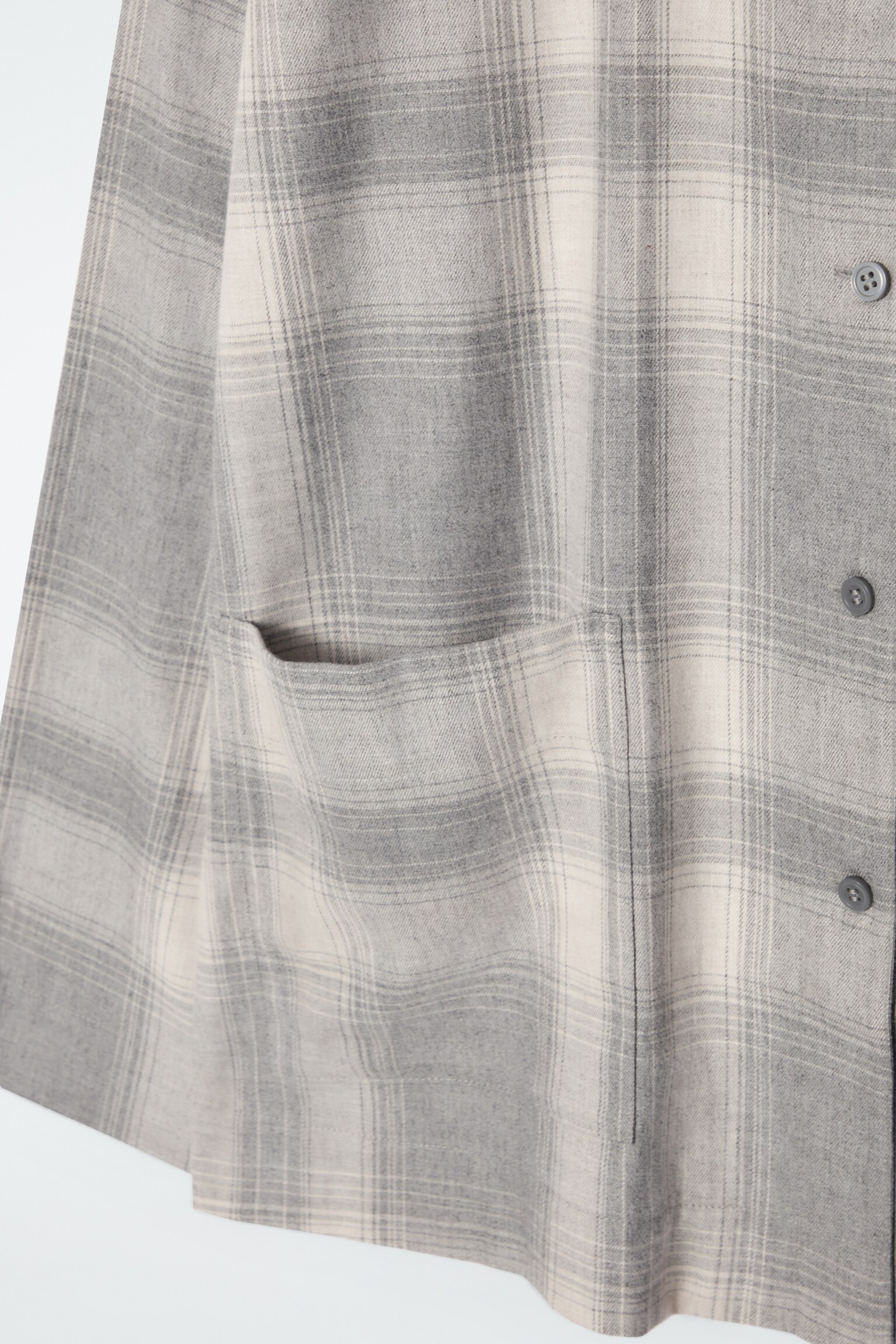 CHECKED FLANNEL PYJAMA SHIRT - GREY / CHECKED - 3