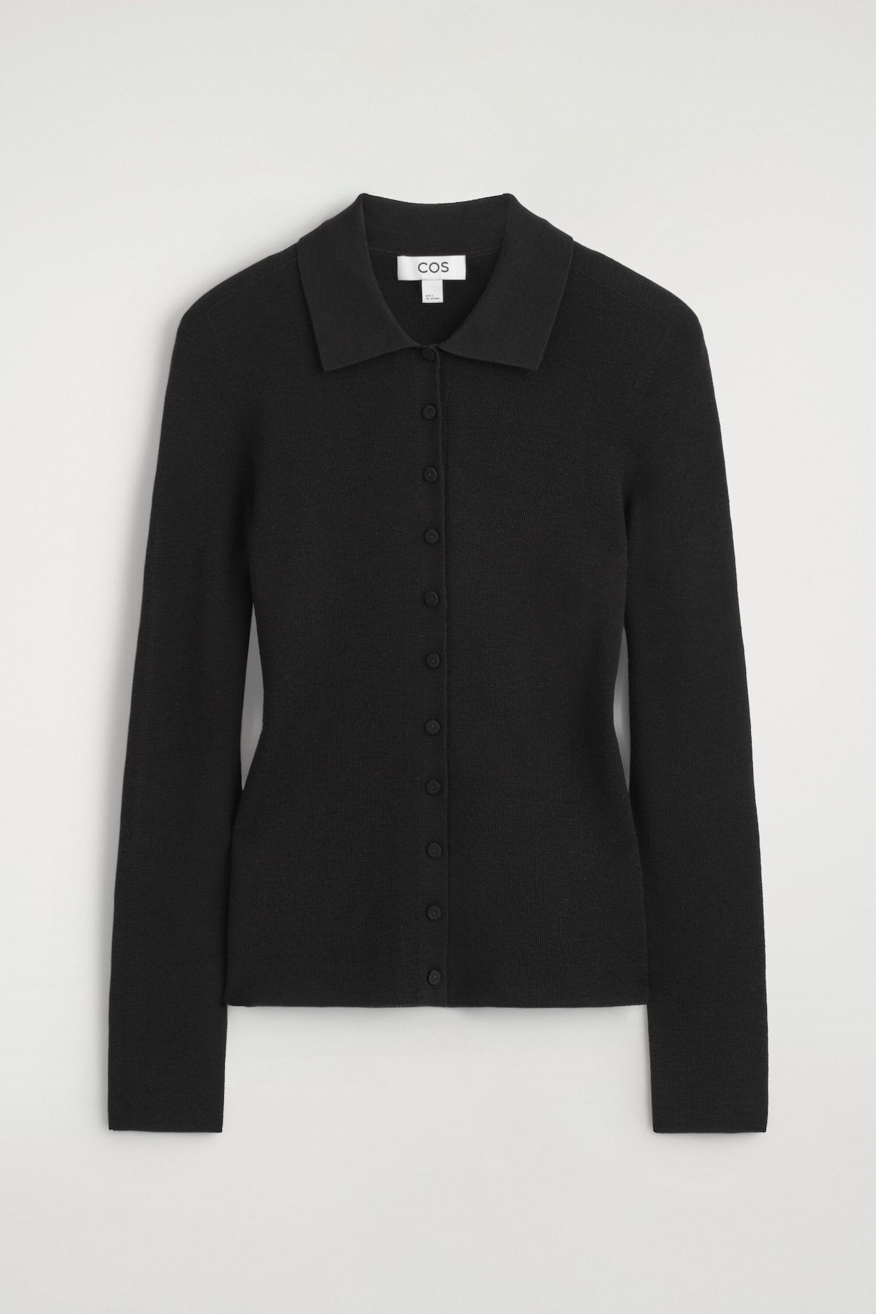 SEAMLESS MERINO WOOL SHIRT — BLACK