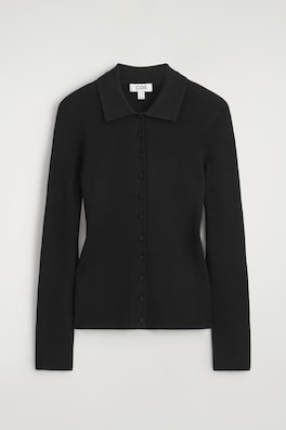 SEAMLESS MERINO WOOL SHIRT — BLACK 8