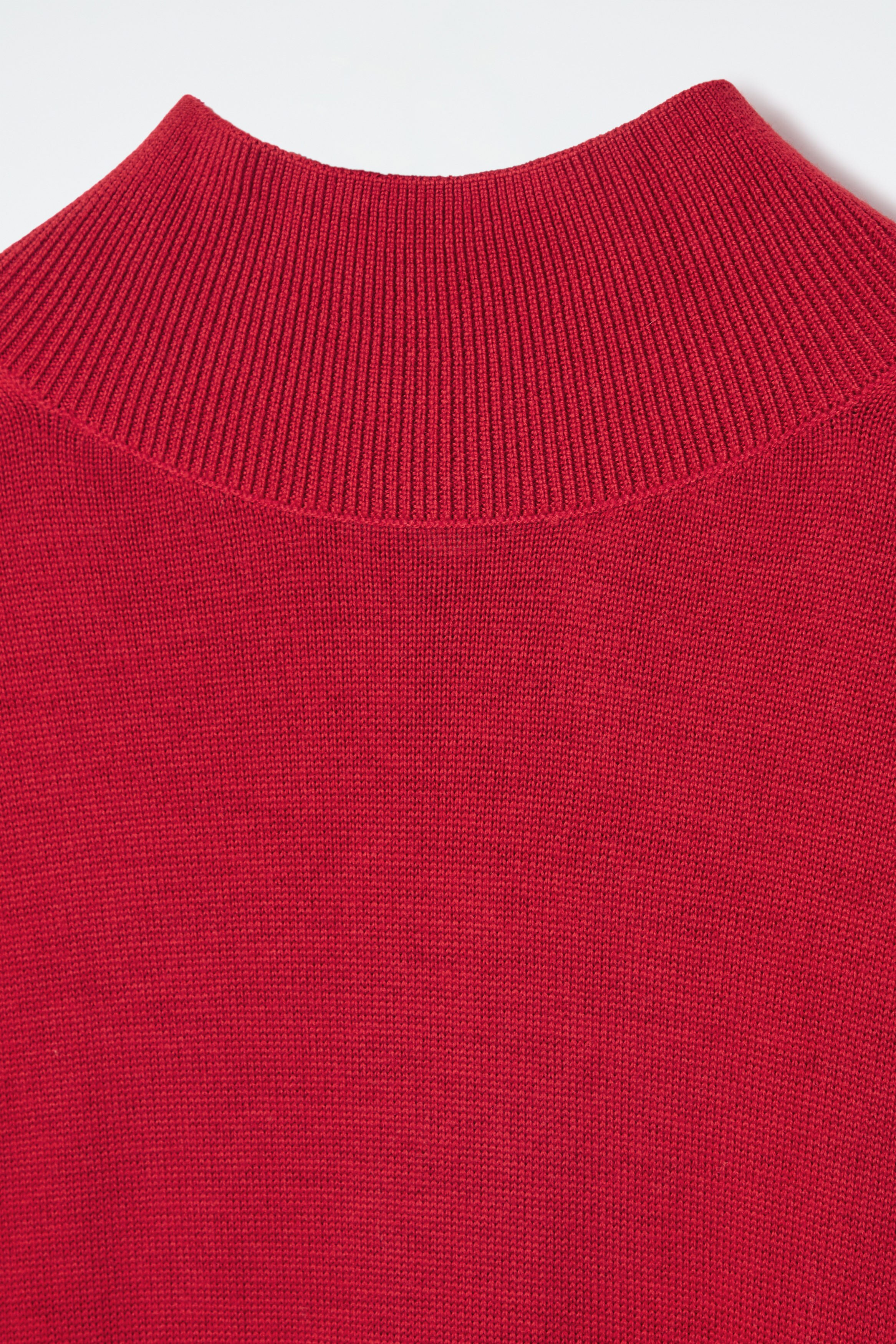 MERINO WOOL TURTLENECK DRESS - RED | COS