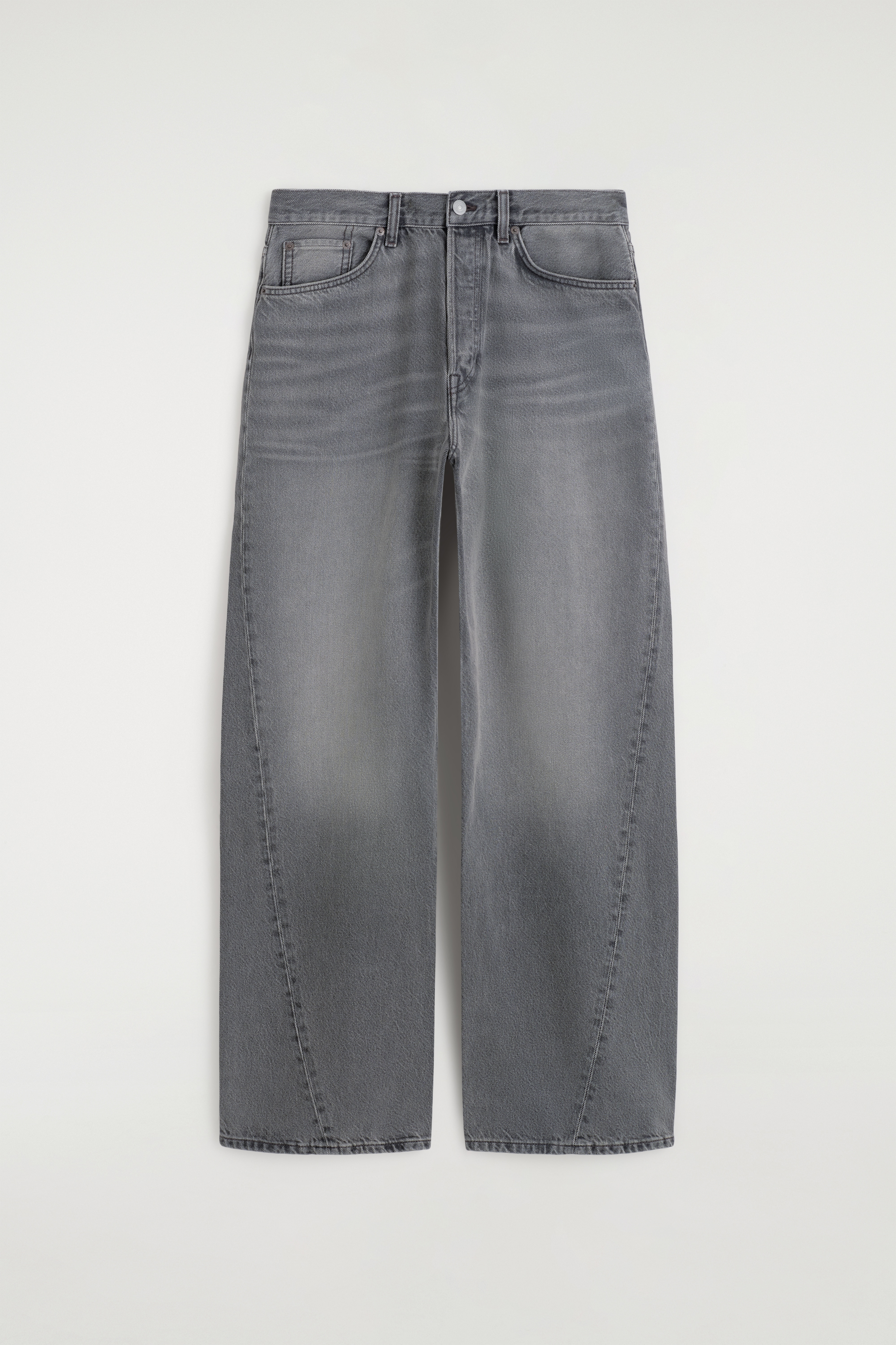 JEANS DE PERNA DIREITA FACHADA - Preto desbotado/AZUL/Azul claro/castanho acinzentado/CASTANHO/Azul deslavado