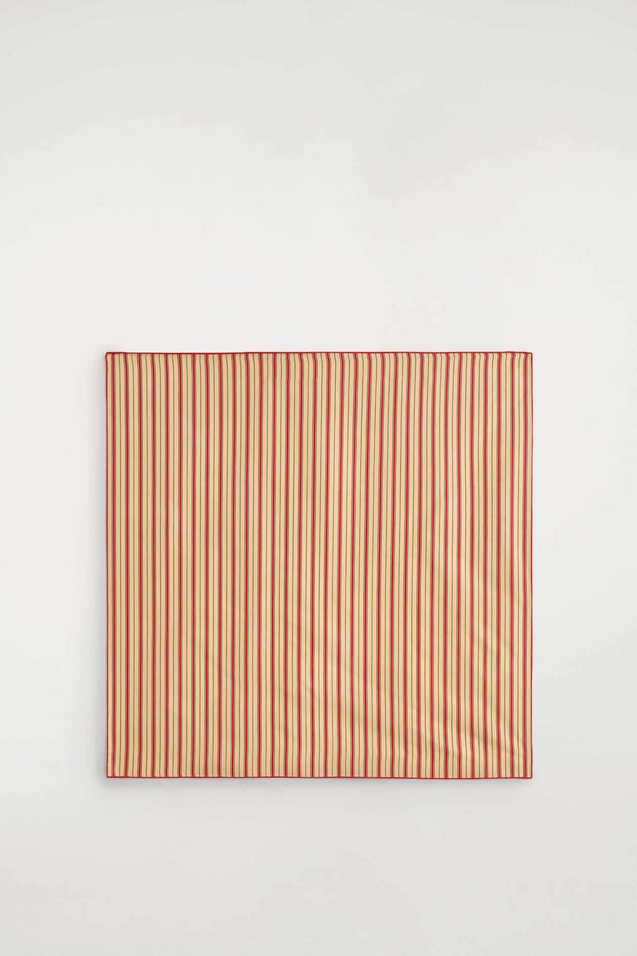 STRIPED SILK SCARF — RED / YELLOW / STRIPED