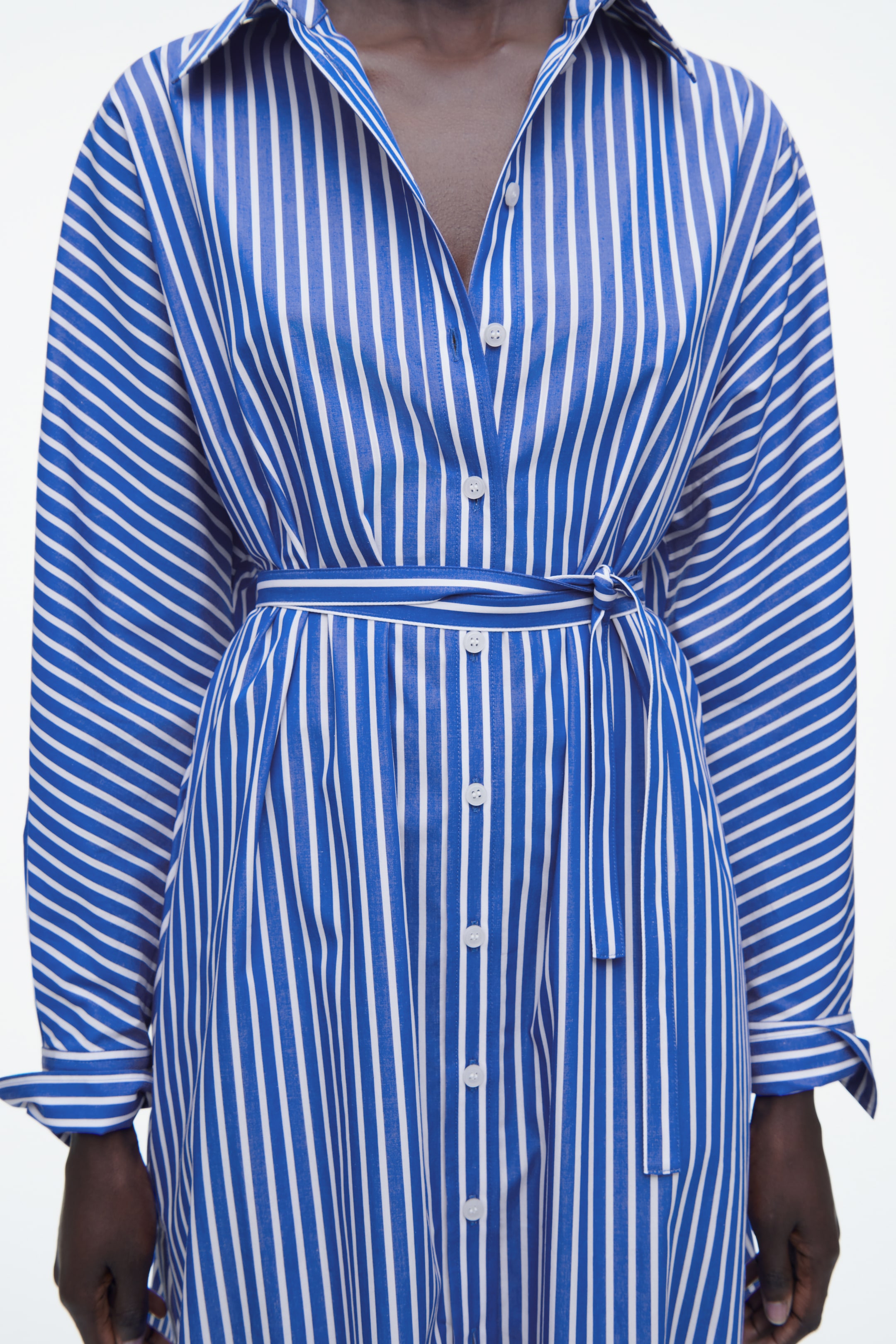 View larger image: RELAXED COTTON SHIRT DRESS - BLUE / STRIPED - Ladies | H&M GB 5