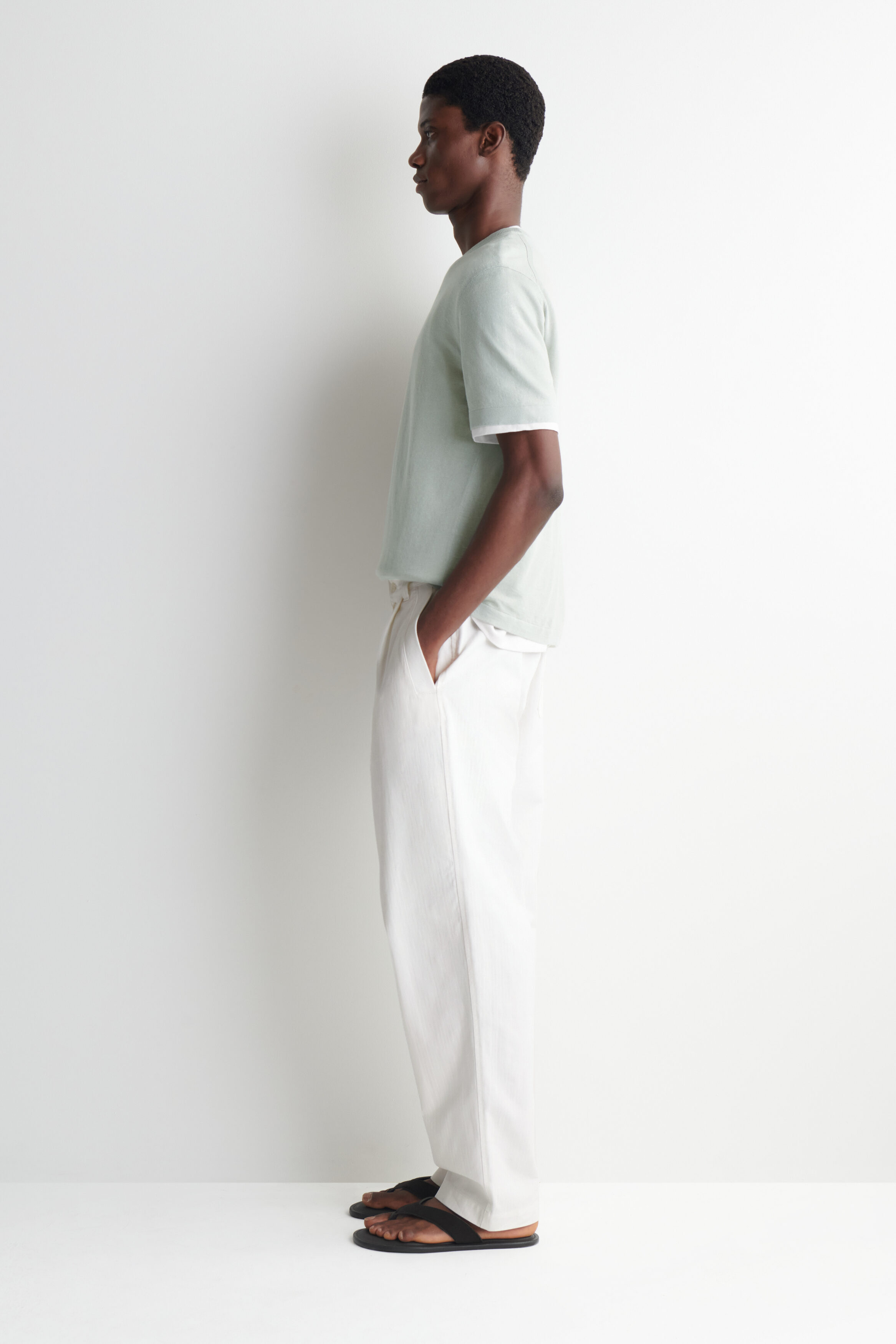 KNITTED LINEN T-SHIRT - thumbnail 2