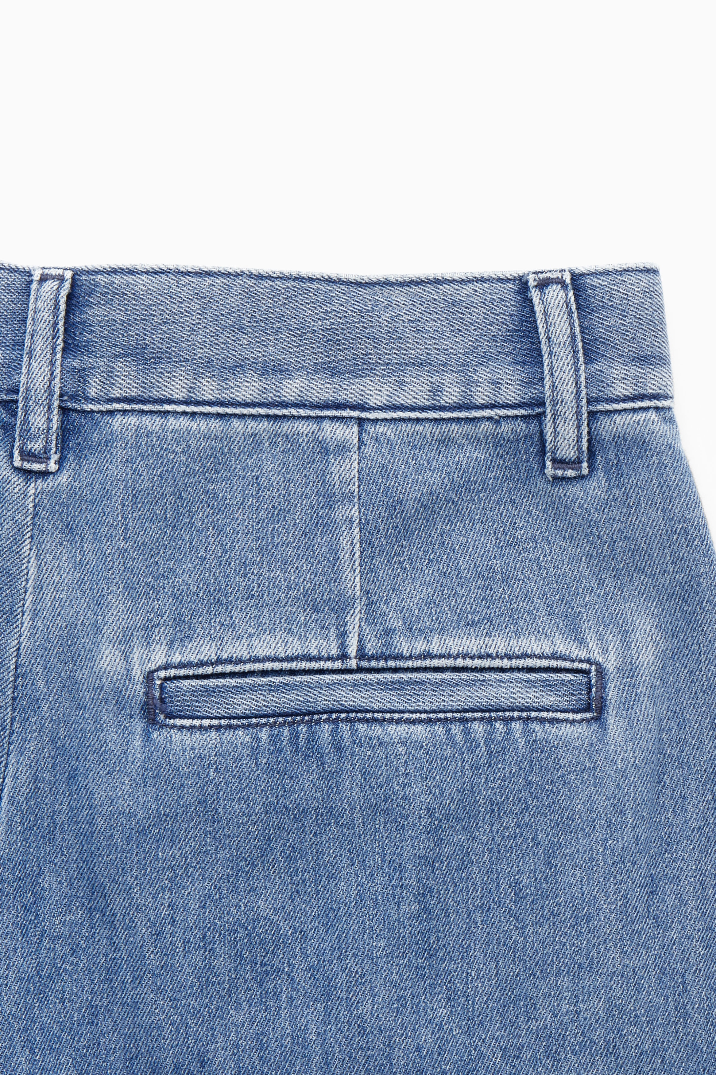 STRAIGHT-LEG DENIM TROUSERS - MID BLUE | COS