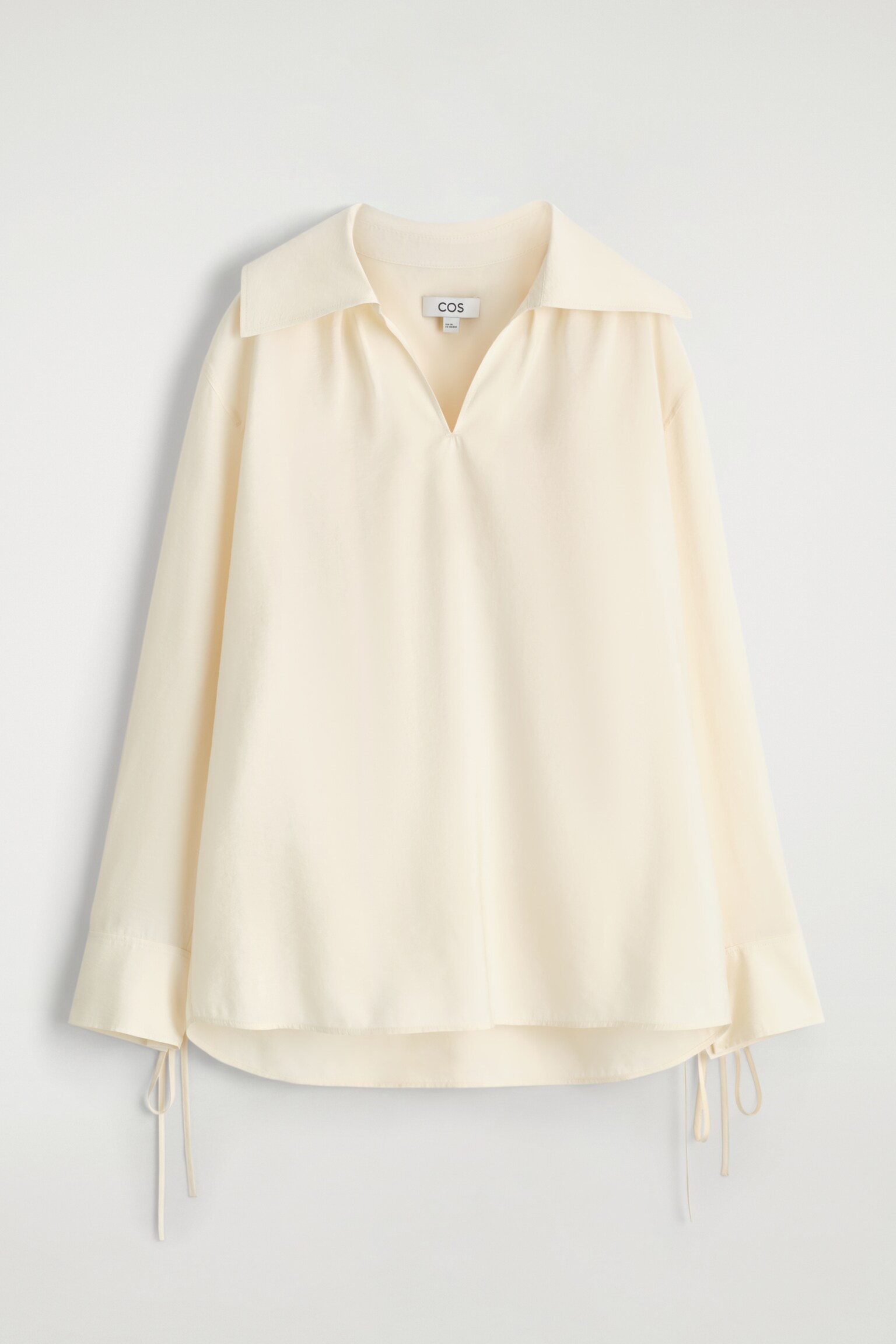 BLOUSE À COL LARGE EN MODAL - ÉCRU/BRUN FONCÉ - 2