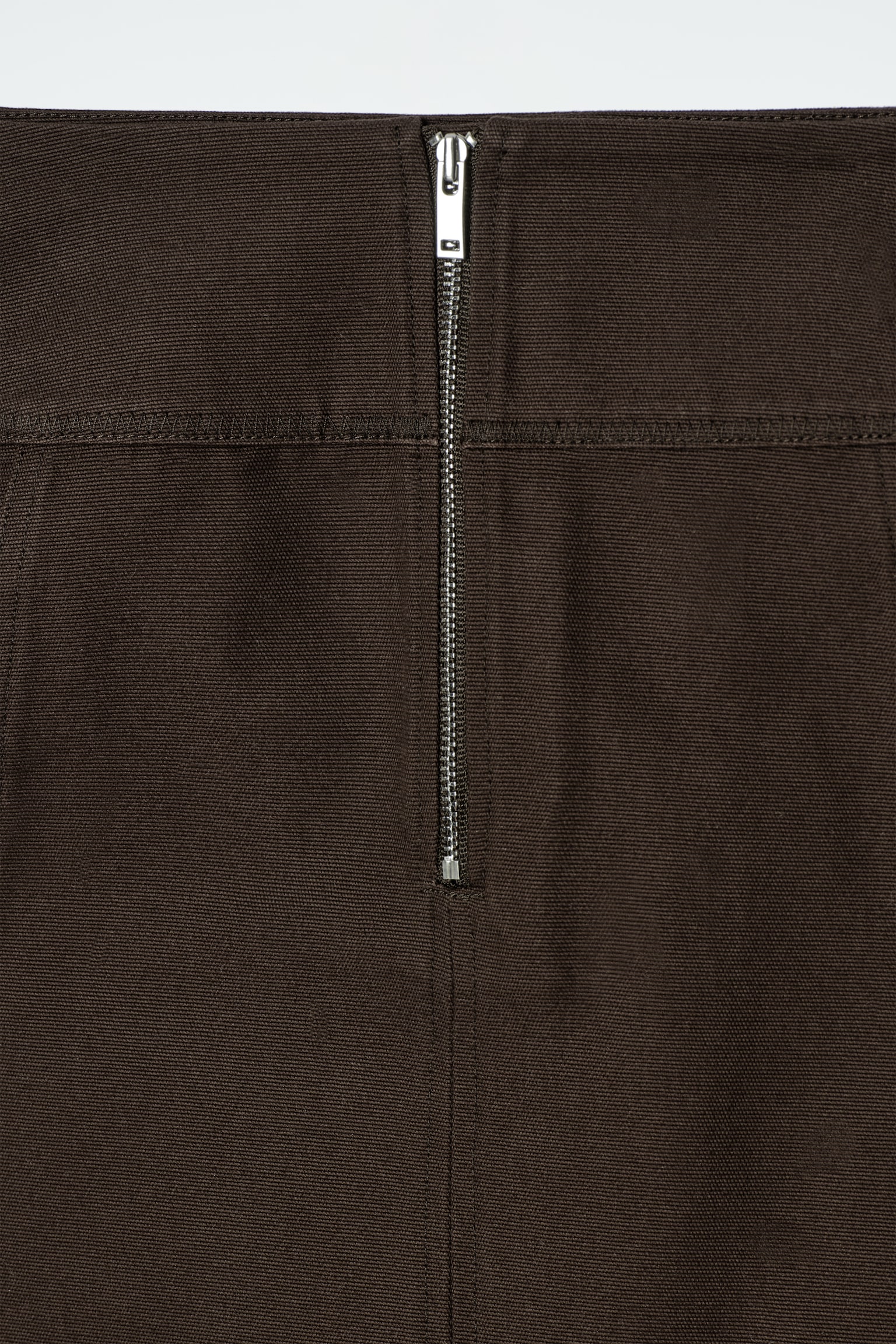 MINIGONNA IN COTONE - MARRONE SCURO - 4