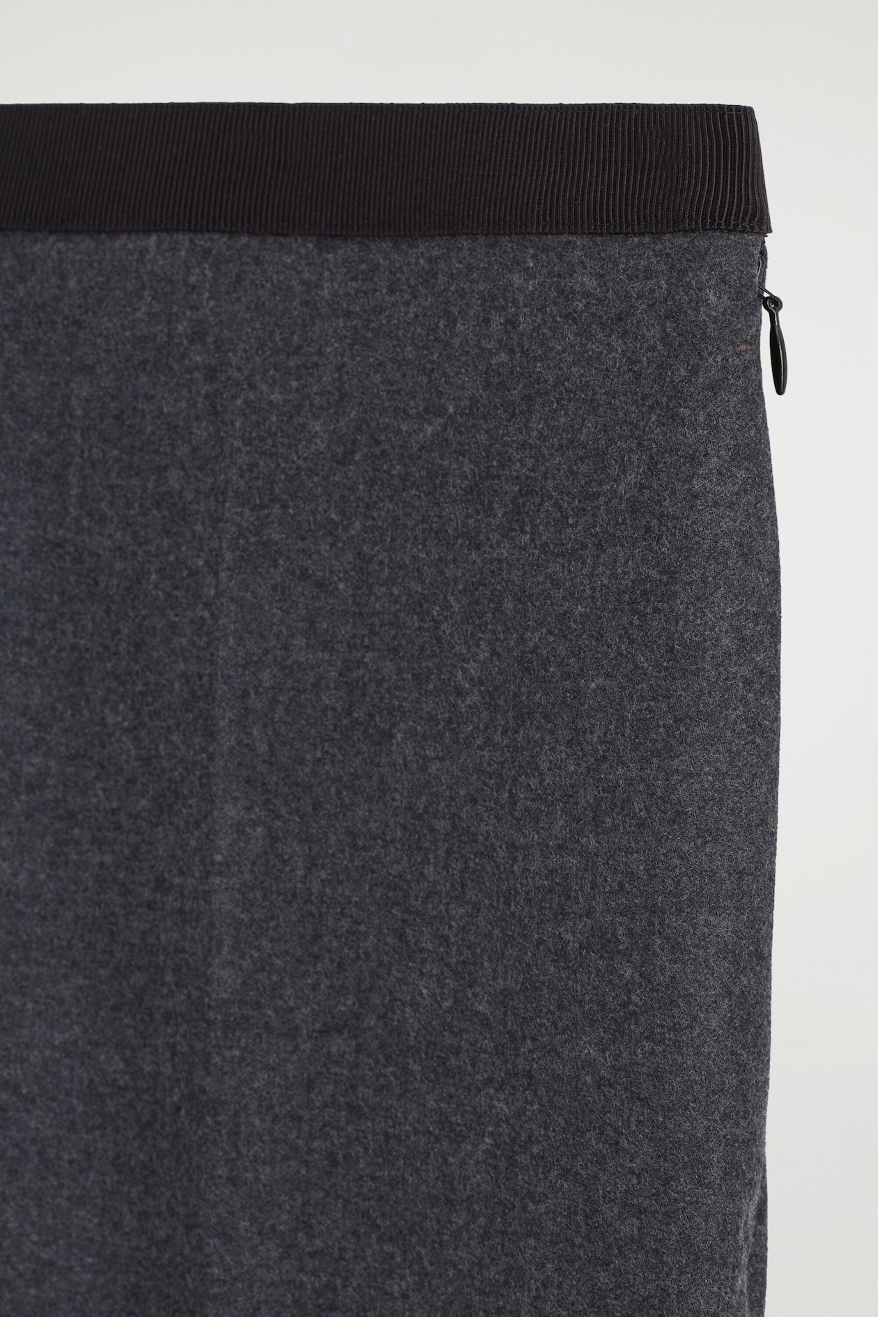 WOOL-FLANNEL STRAIGHT-LEG PANTS — SLATE