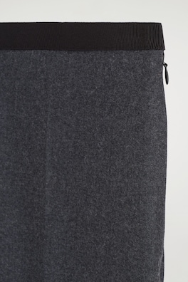 WOOL-FLANNEL STRAIGHT-LEG PANTS — SLATE 6