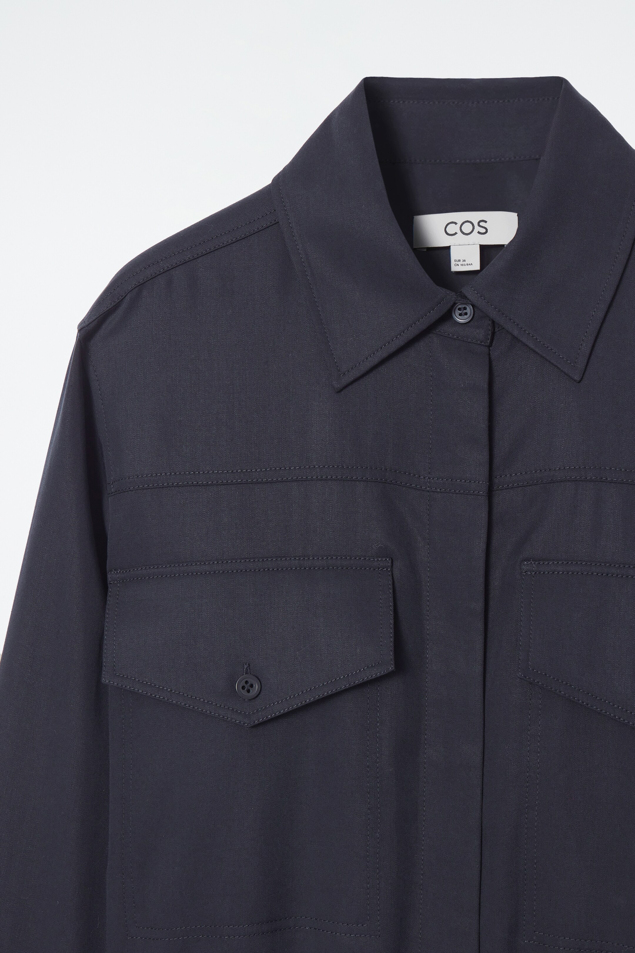 View larger image: BELTED MIDI SHIRT DRESS - NAVY - Ladies | H&M GB 2