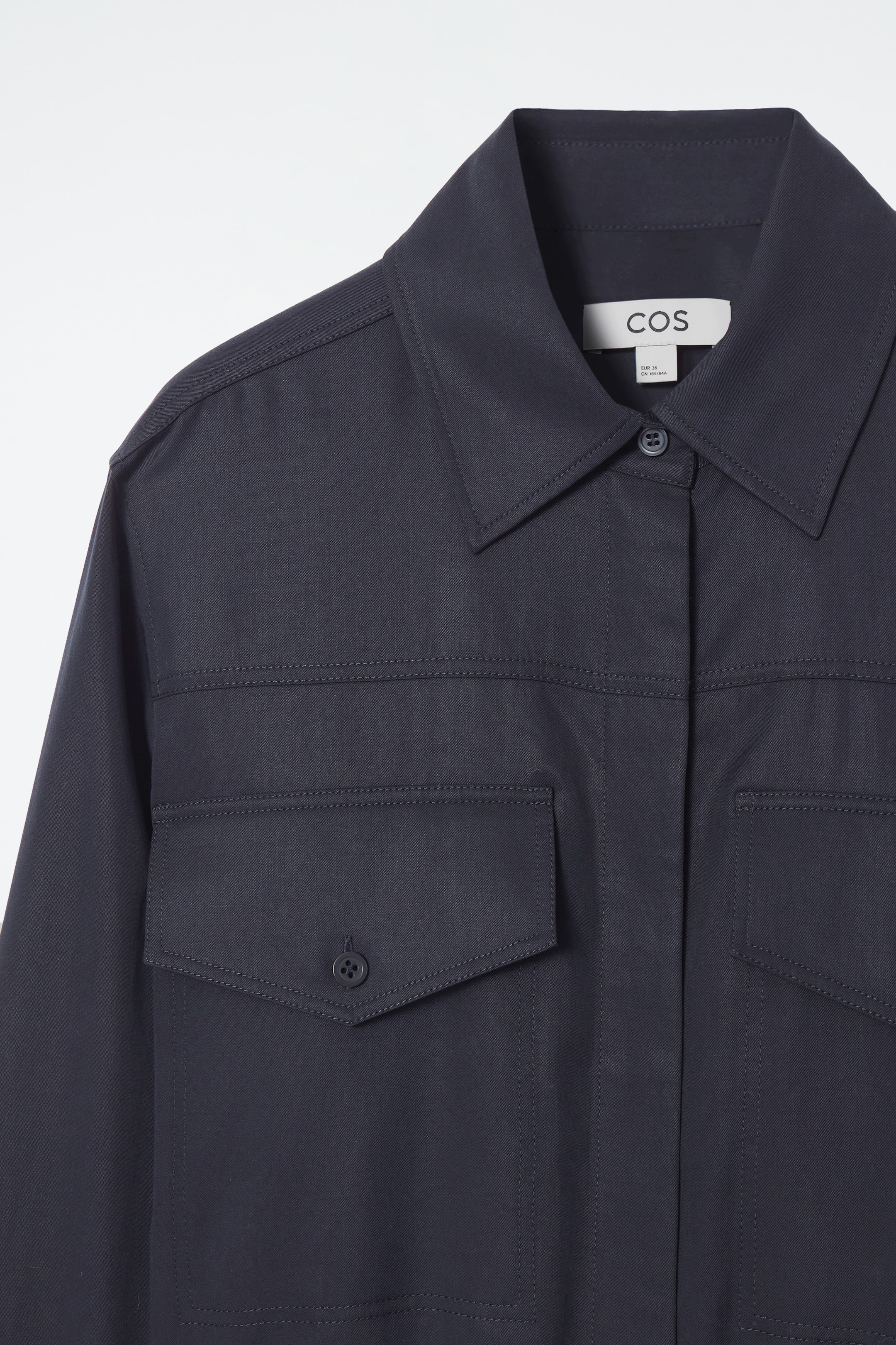 Grösseres Bild ansehen: HEMDBLUSENKLEID IN MIDILÄNGE MIT GÜRTEL - NAVYBLAU - DAMEN | H&M CH 6