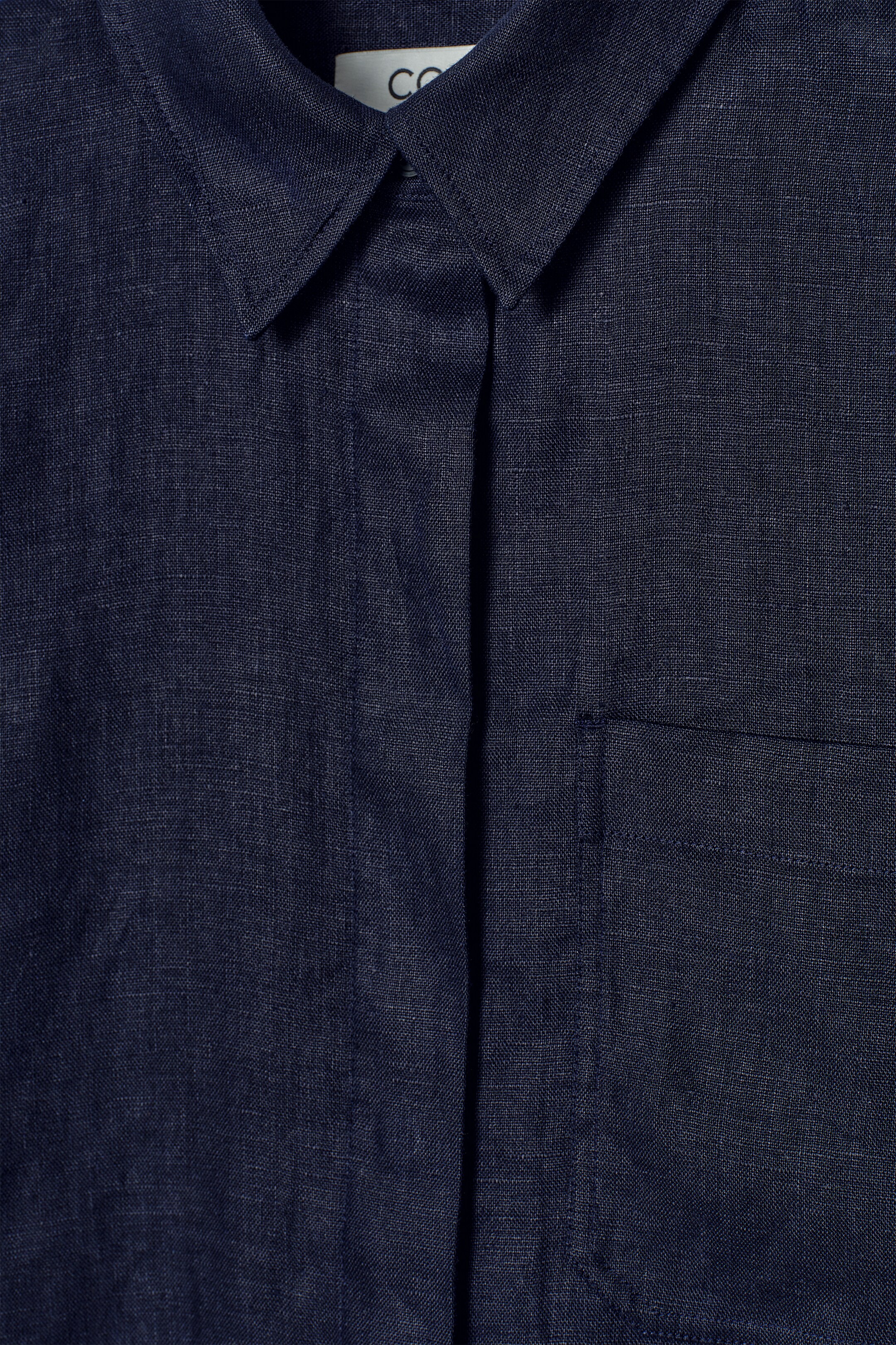 Agrandir l'image: CHEMISE OVERSIZE EN LIN - BLEU MARINE - FEMME | H&M FR 6