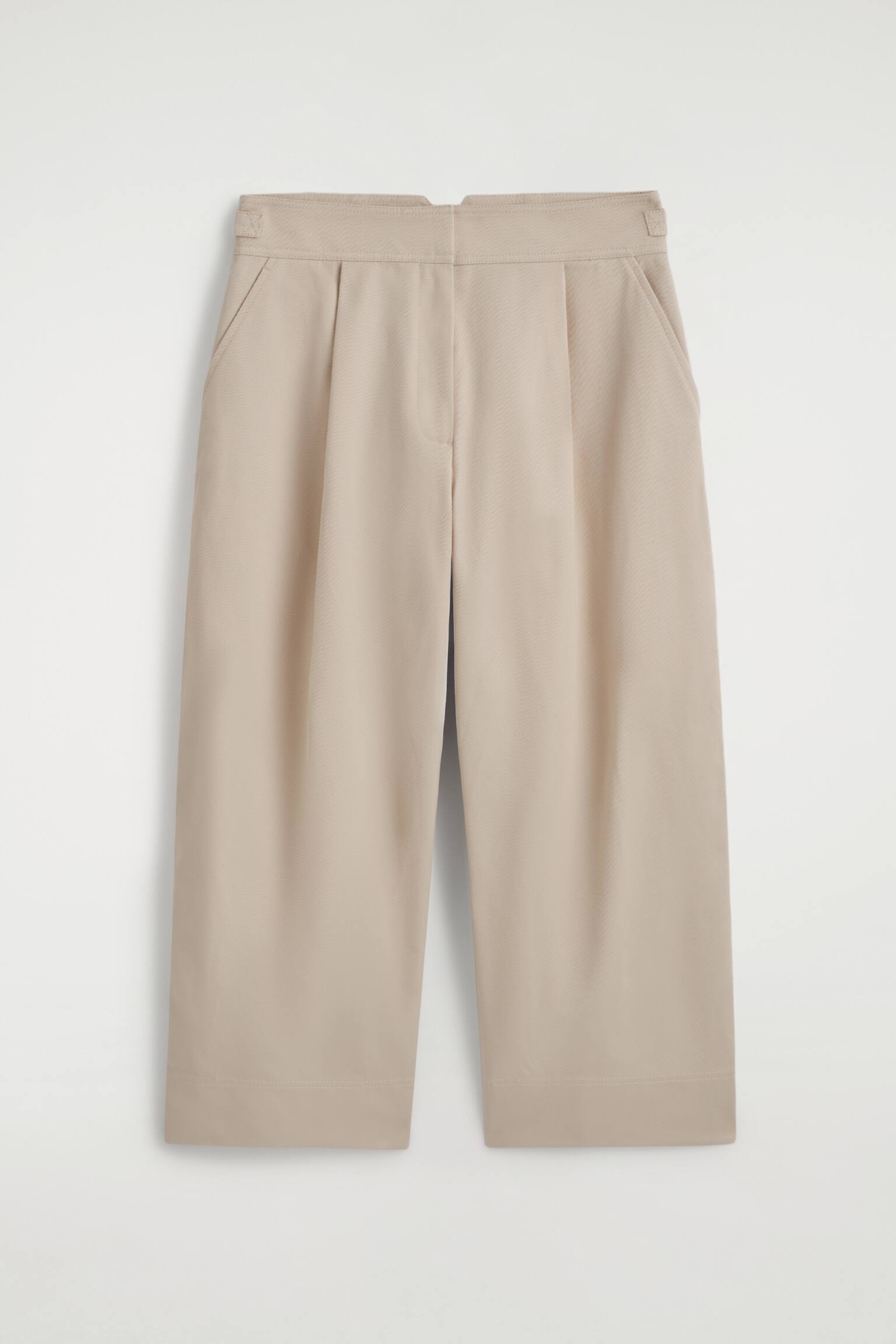 PANTALONI A PALLONCINO CROPPED IN COTONE - BEIGE CHIARO/MARRONE SCURO - 2