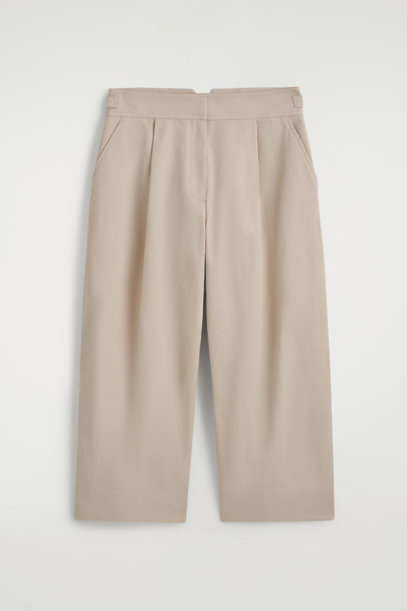 Cropped Cotton Balloon Pants