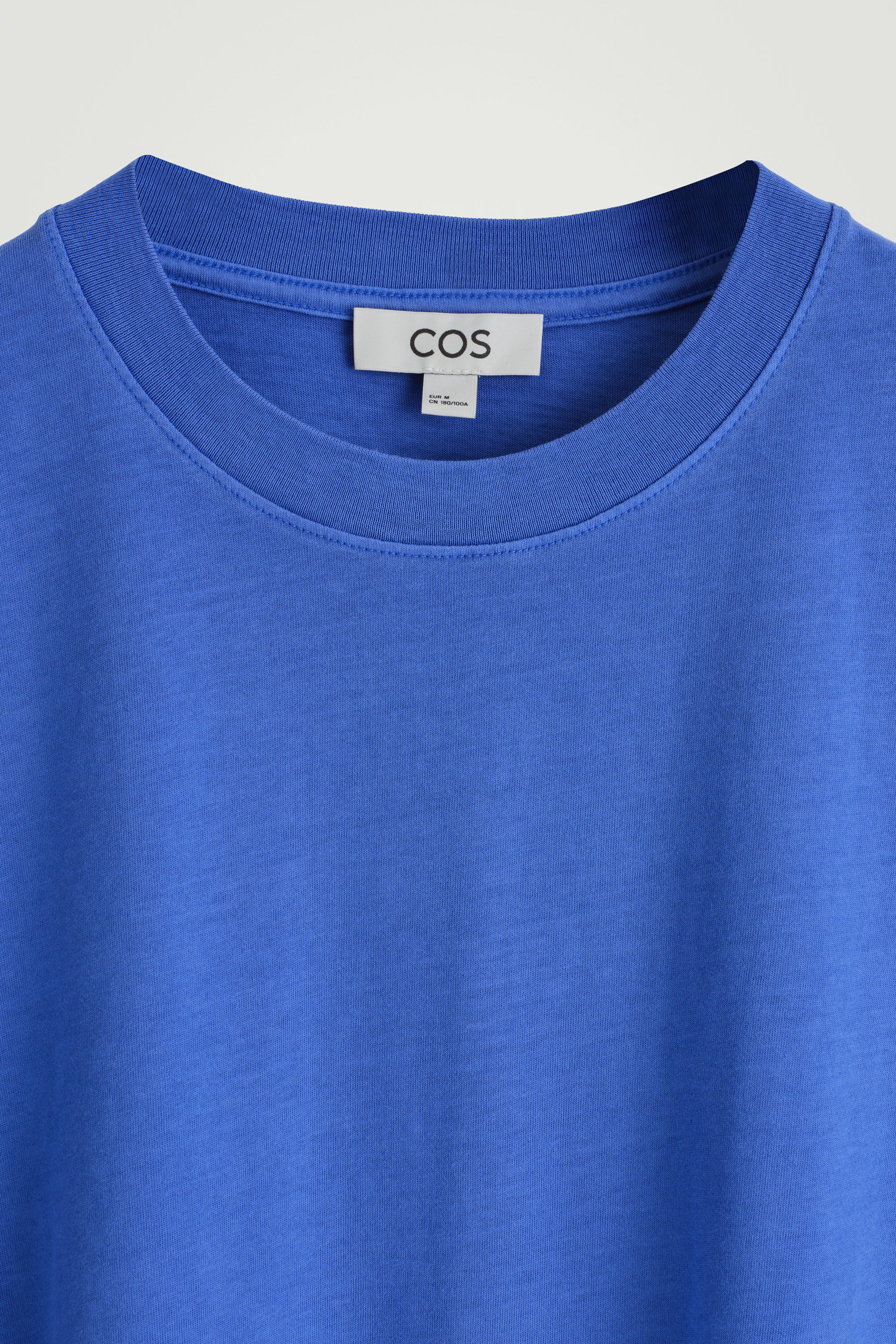 RELAXED LIGHTWEIGHT COTTON T-SHIRT - BLUE | COS