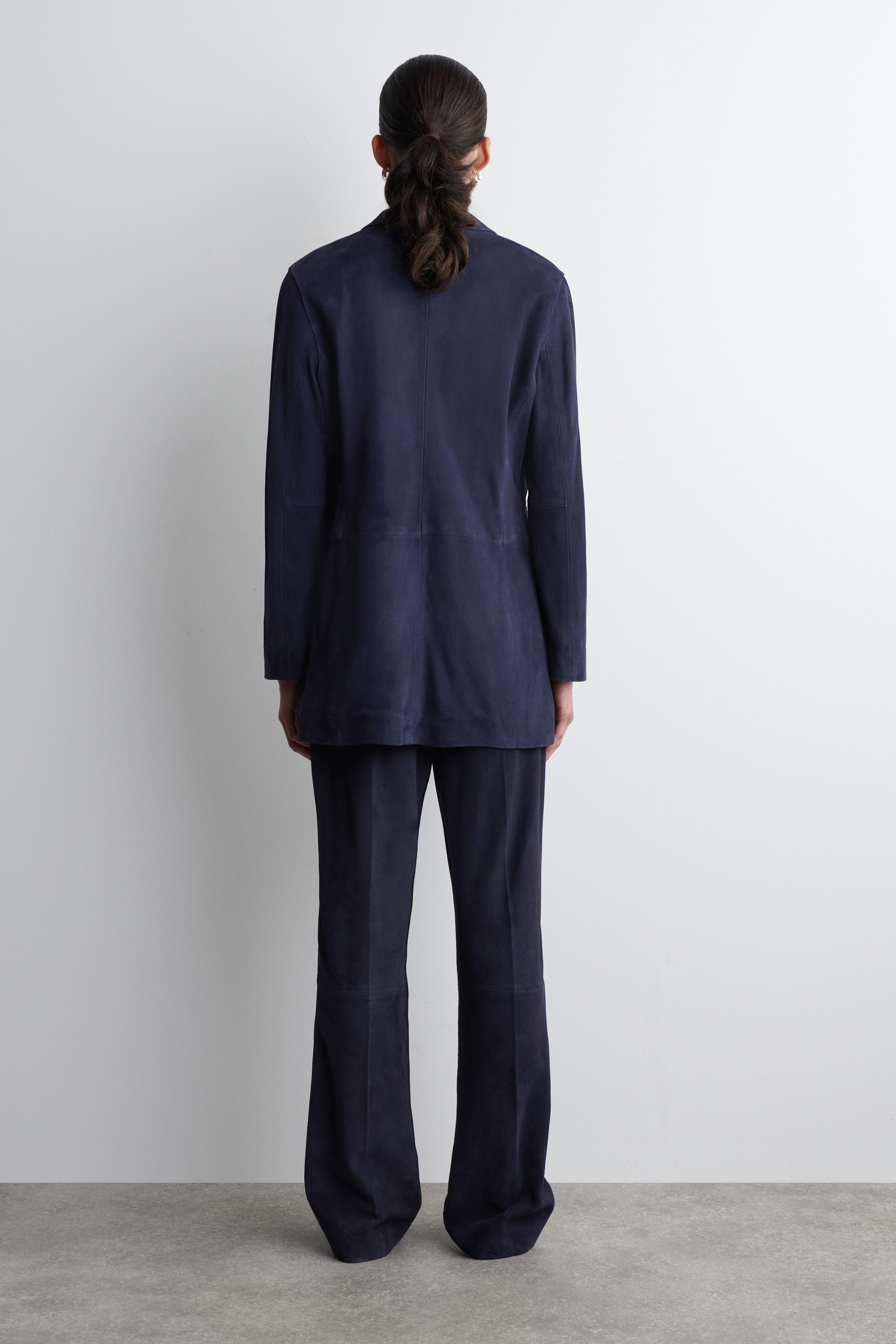SUEDE SINGLE-BREASTED BLAZER