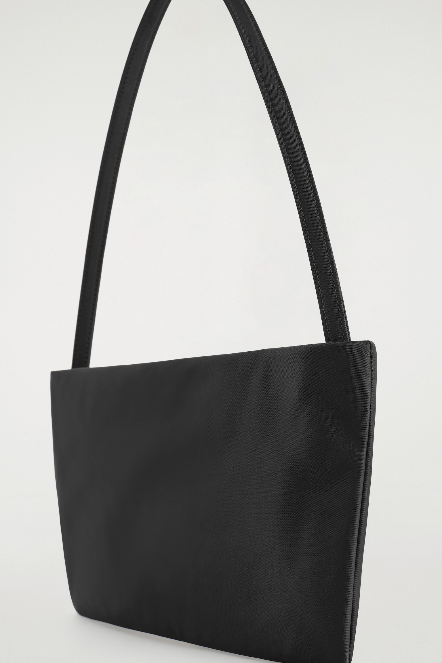 BORSA A SPALLA ARCHIVE IN NYLON - NERO/MARRONE SCURO - 3