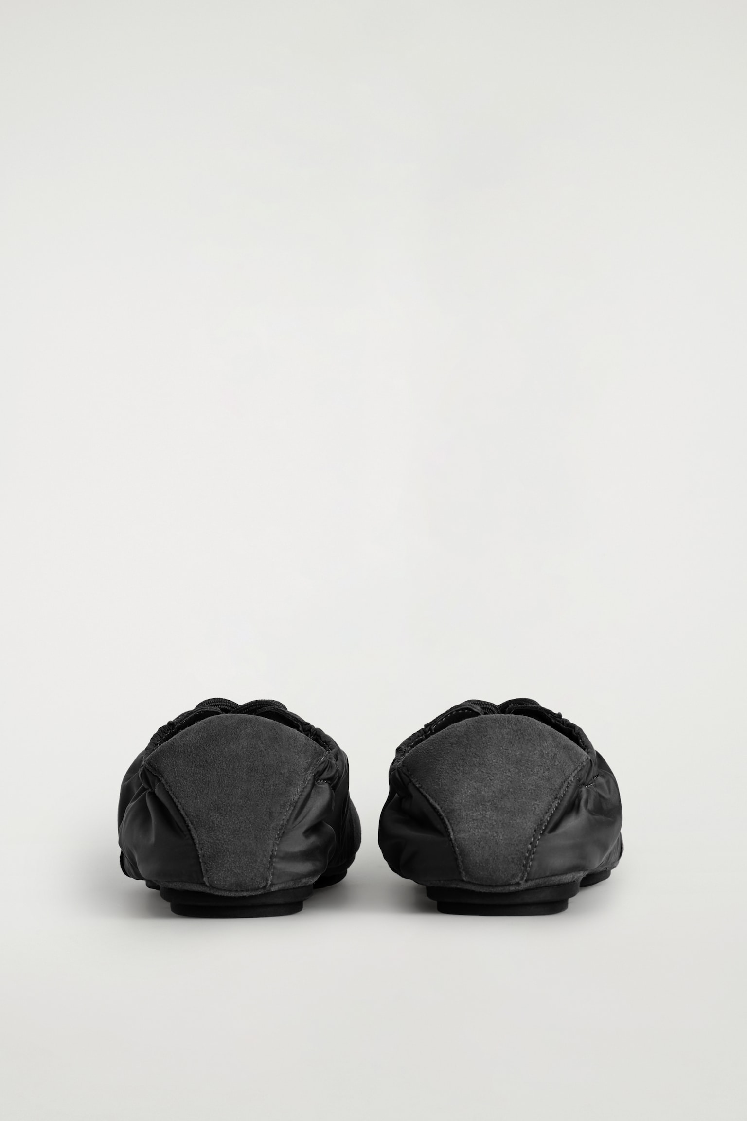 SNEAKERS BALLERINE IN PELLE SCAMOSCIATA E NYLON - NERO/BORDEAUX - 5