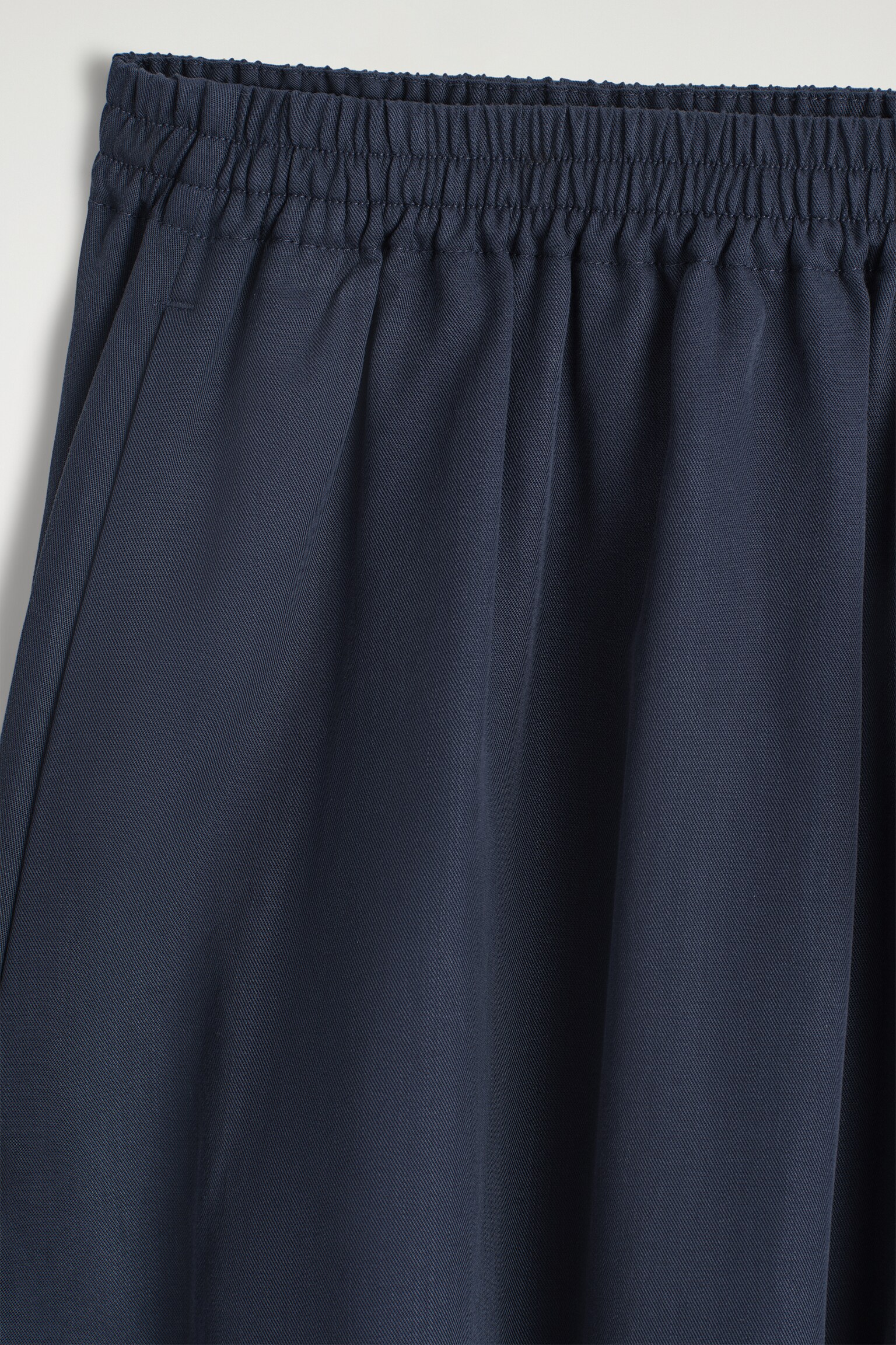 PANTALON PALAZZO EN SERGÉ - BLEU MARINE/NOIR - 6