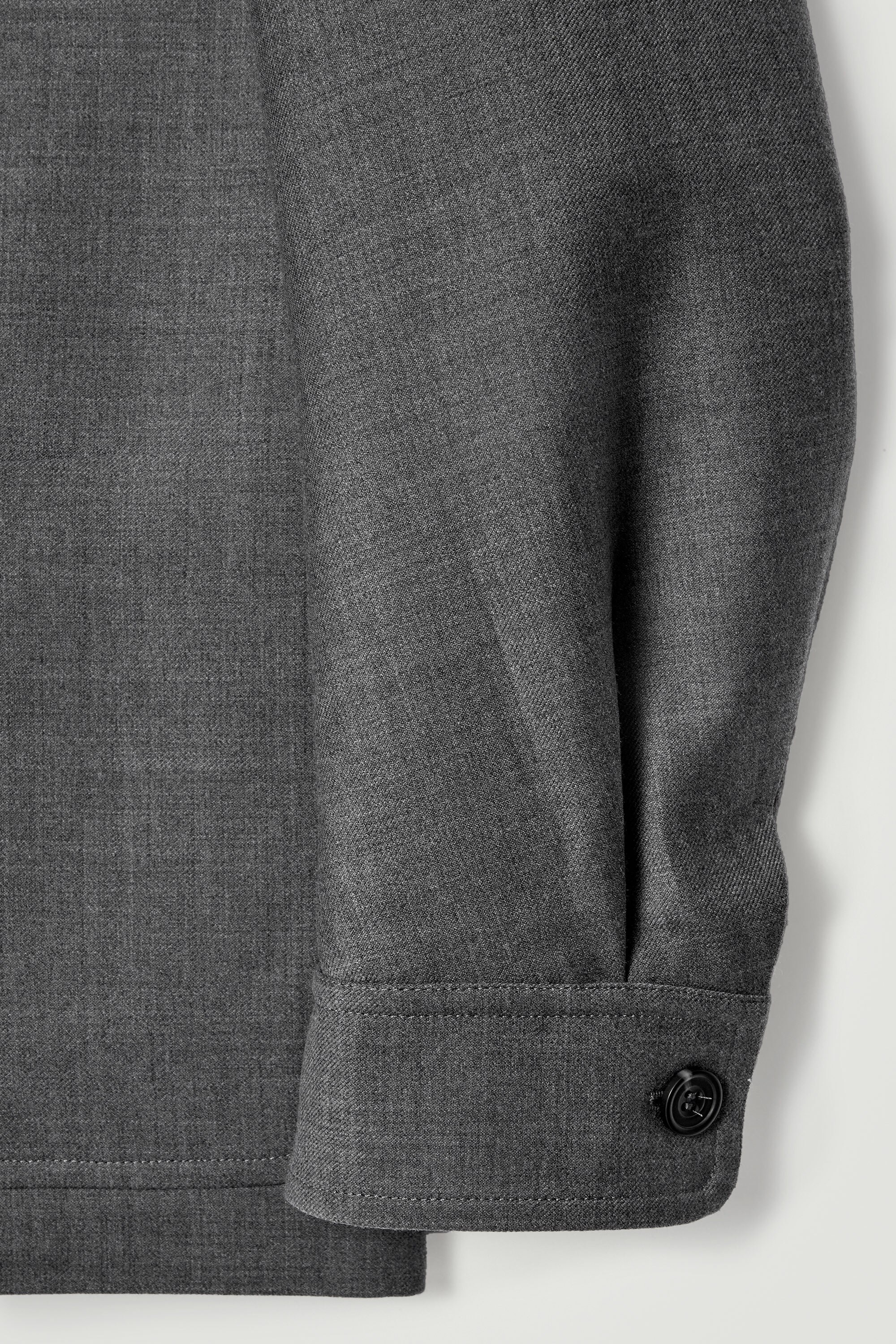 RELAXED UNSTRUCTURED MERINO WOOL-BLEND BLAZER - GREY | COS AU